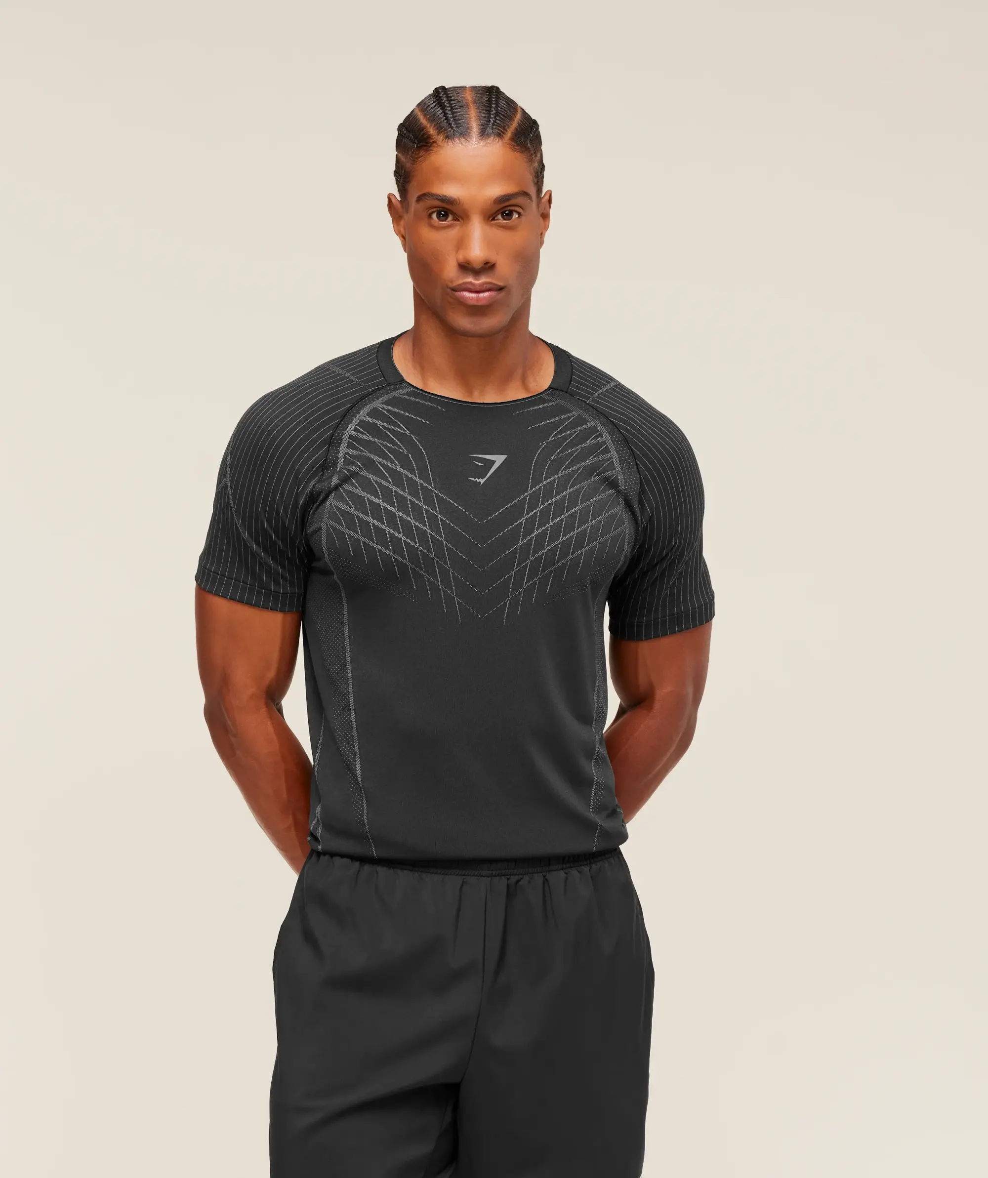  Apex Seamless T-Shirt - Black/Dark Grey