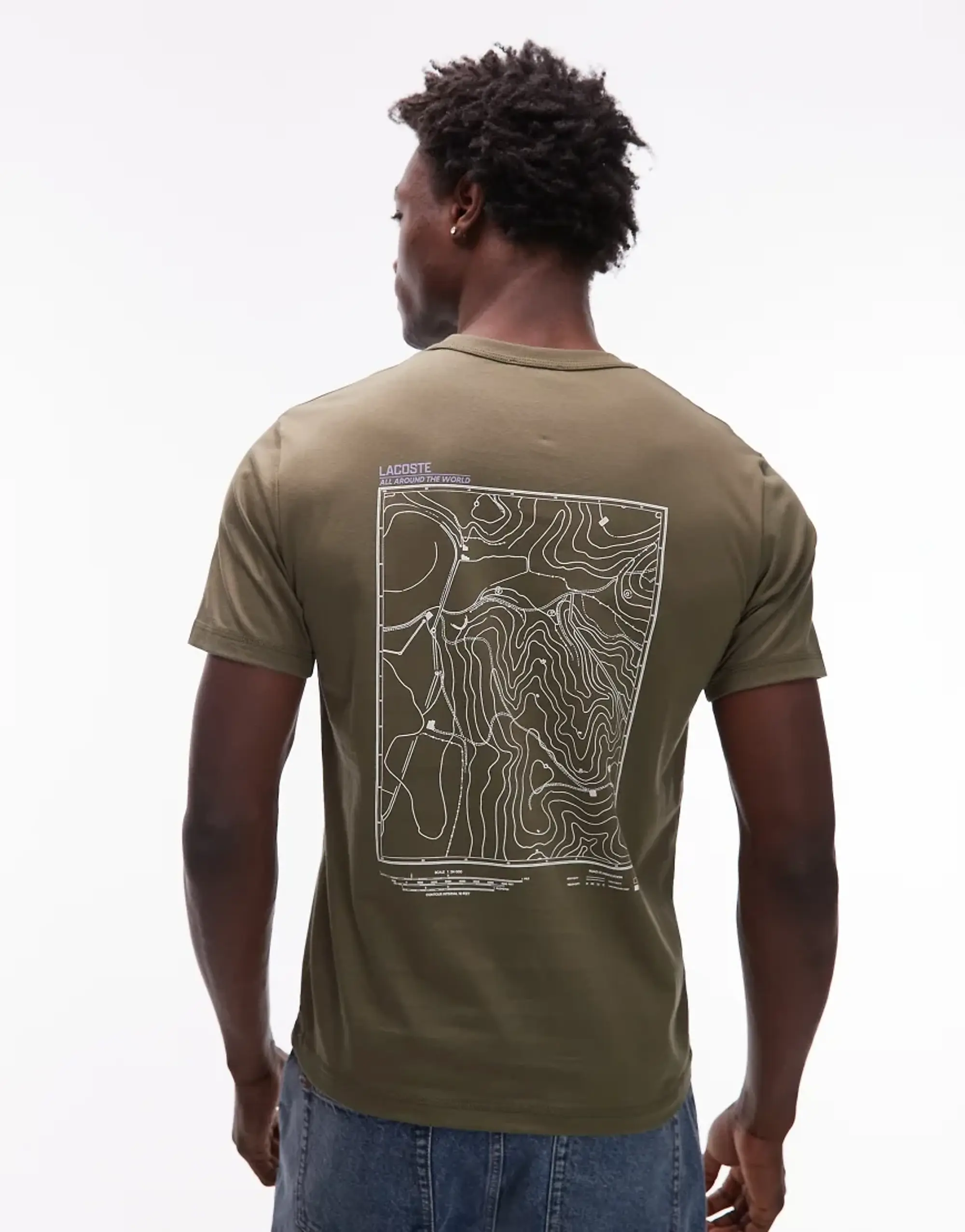 Lacoste Multi Print Jersey T-shirt - Khaki Green