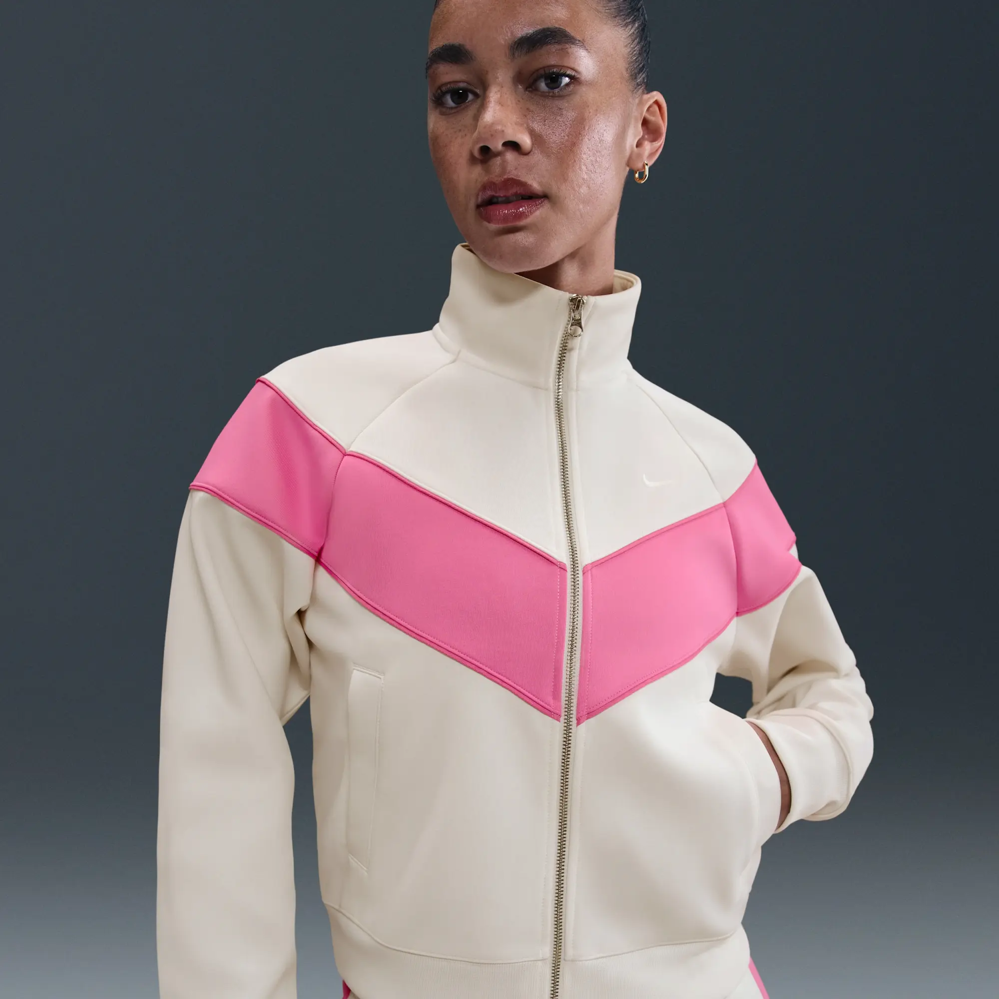 Nike Sportswear Windrunner Women's Knit Jacket - White - Polyester/Elastane