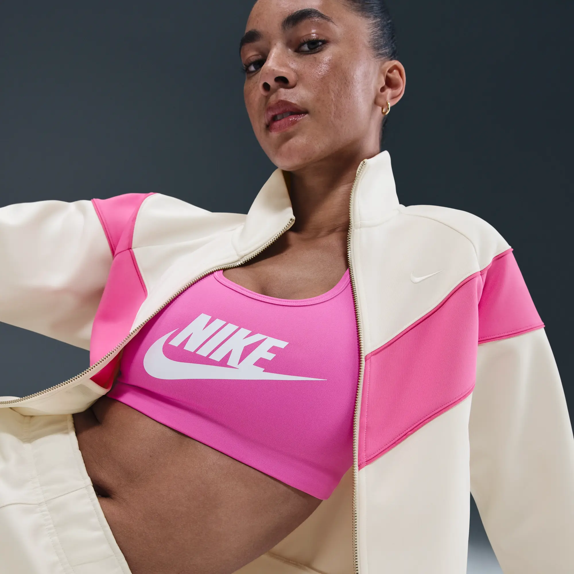 Nike Sportswear Windrunner Women's Knit Jacket - White - Polyester/Elastane