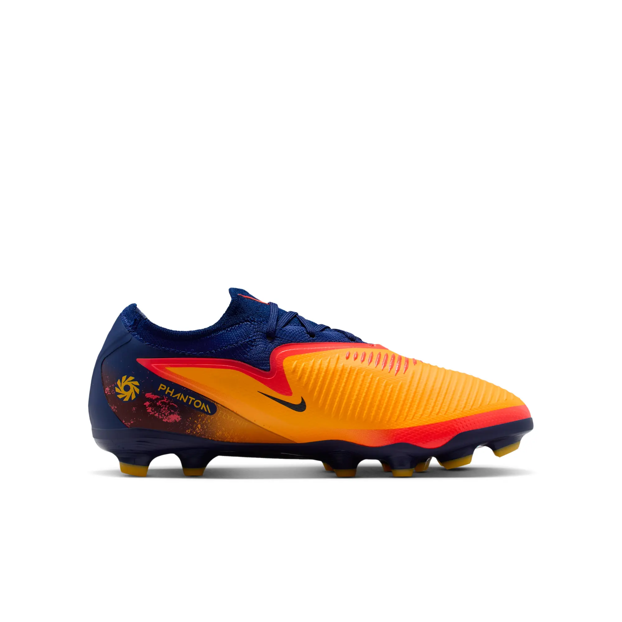 Nike Jr. Phantom 6 Low Pro 'Erling Haaland' Older Kids' Multi-Ground Football Boot - Orange