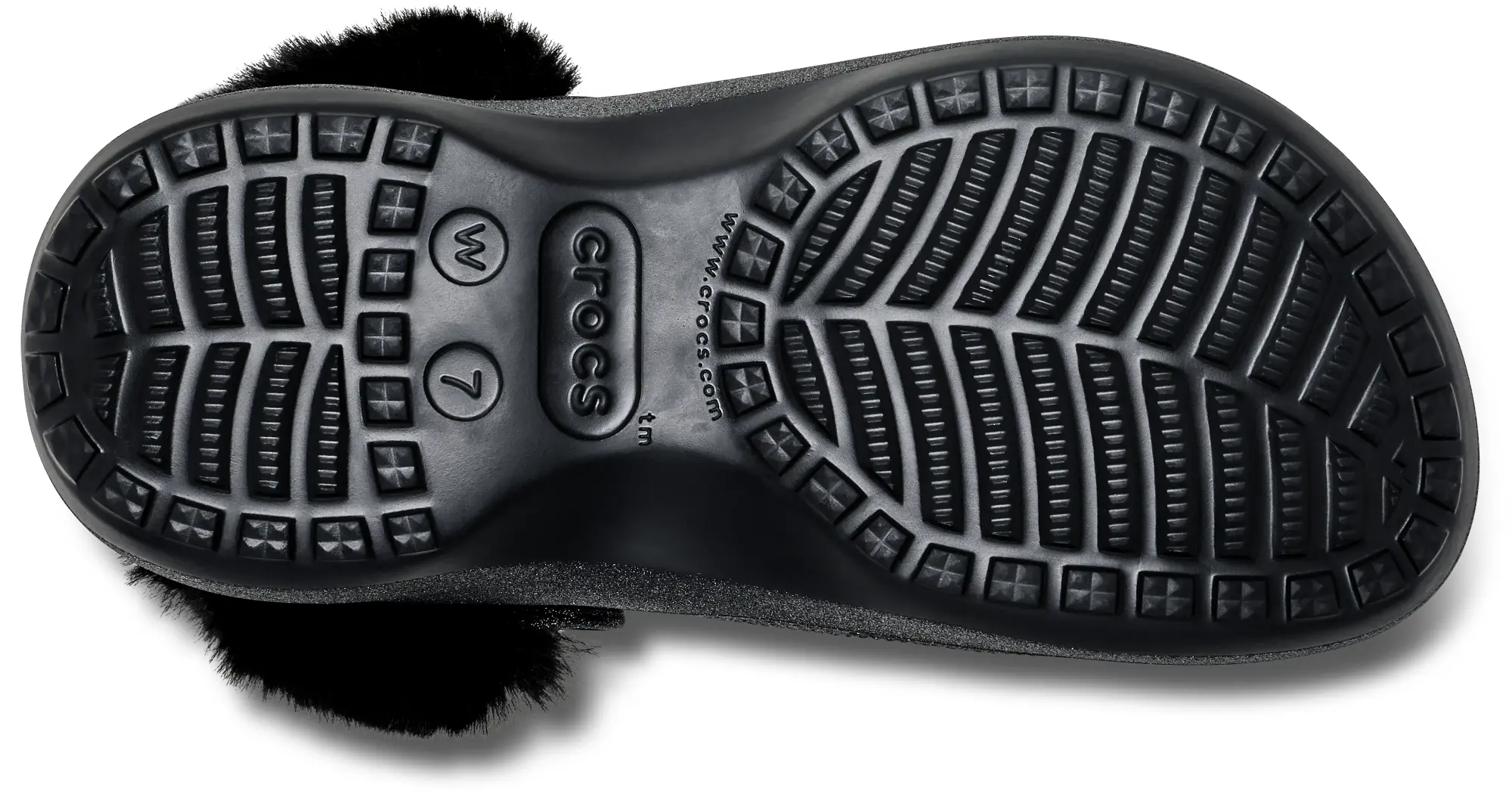 Crocs | Women | Classic Platform Fuzz Lined Glitter | Clogs | Black | 3