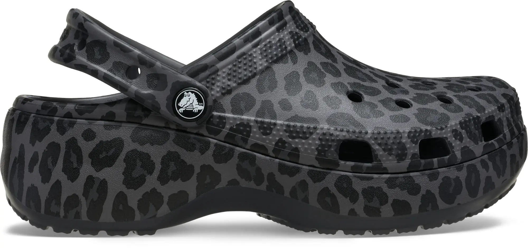 Crocs | Women | Classic Platform Animal | Clogs | Black Sand | 3