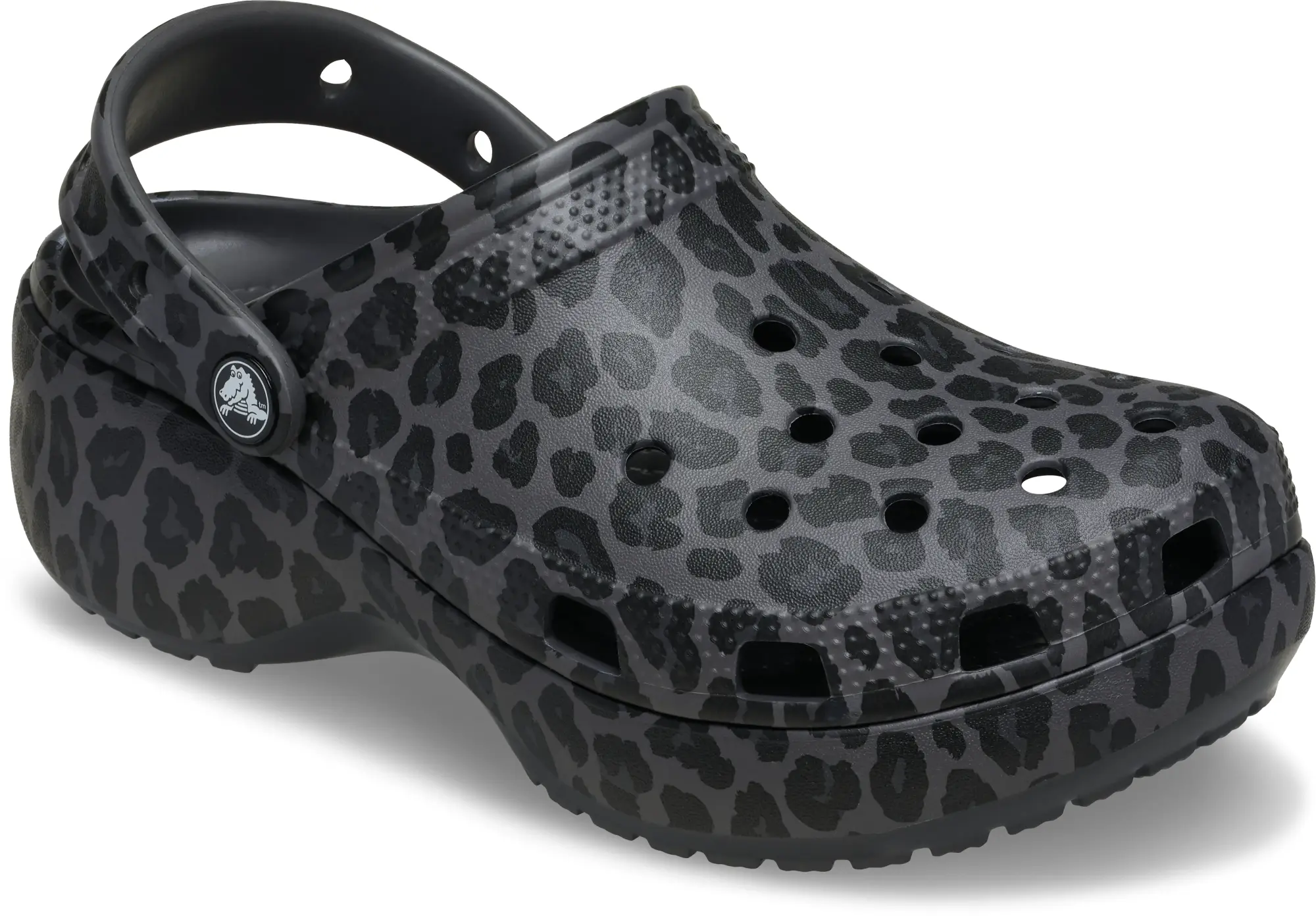 Crocs | Women | Classic Platform Animal | Clogs | Black Sand | 3
