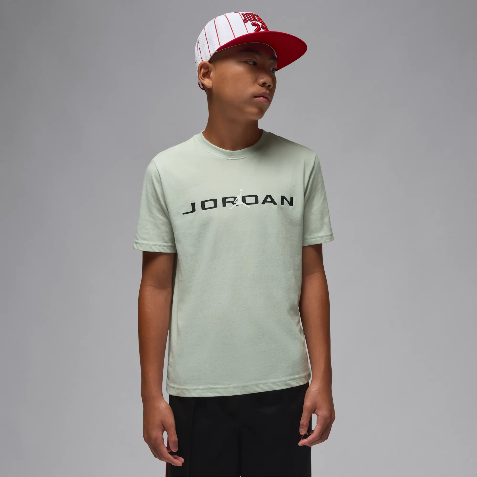 Nike Jordan Older Kids' Air Stretch T-Shirt - Grey - Cotton