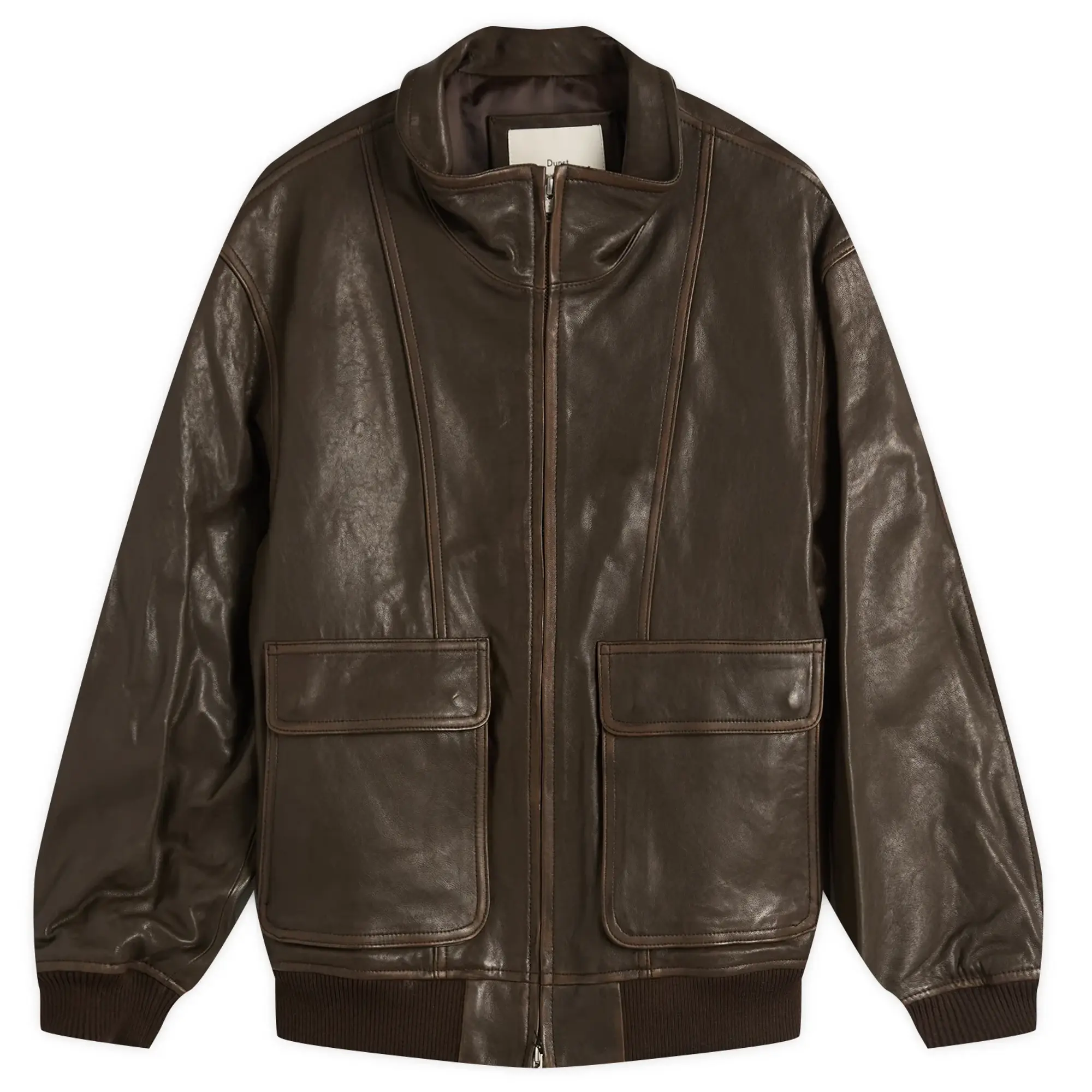 DUNST Women's Leather Jacket Dark Brown