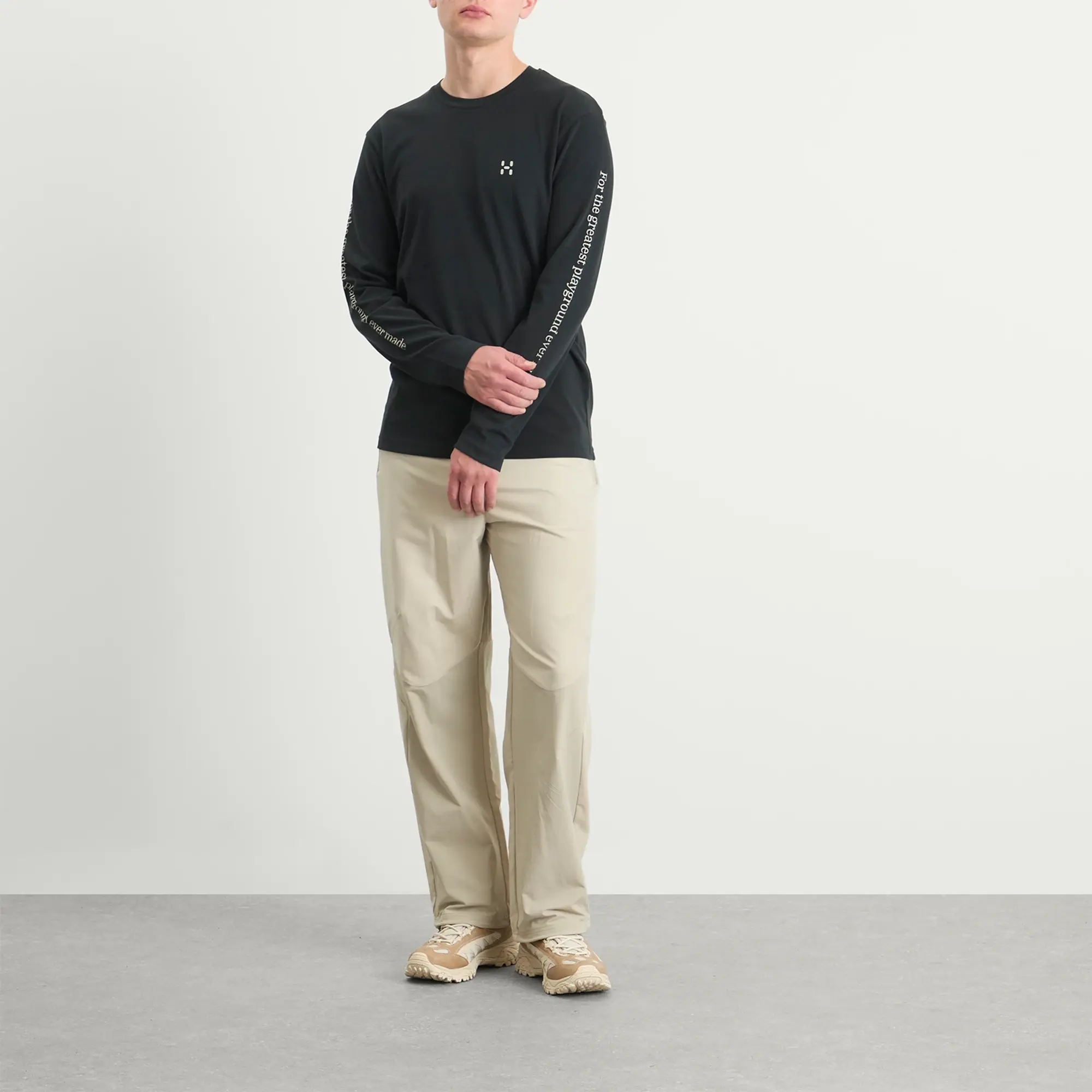 Haglöfs Men's Long Sleeve Brand T-Shirt True Black