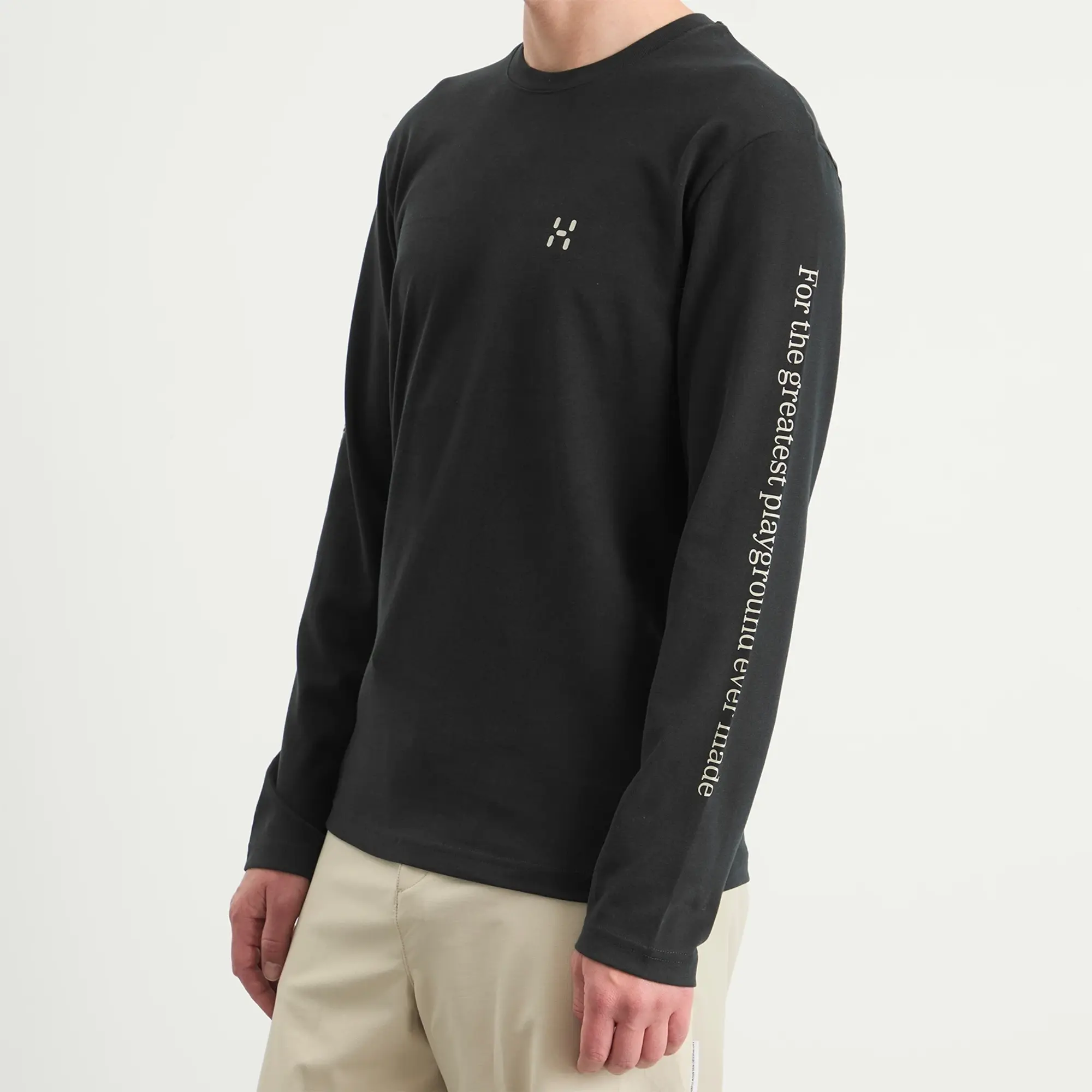 Haglöfs Men's Long Sleeve Brand T-Shirt True Black