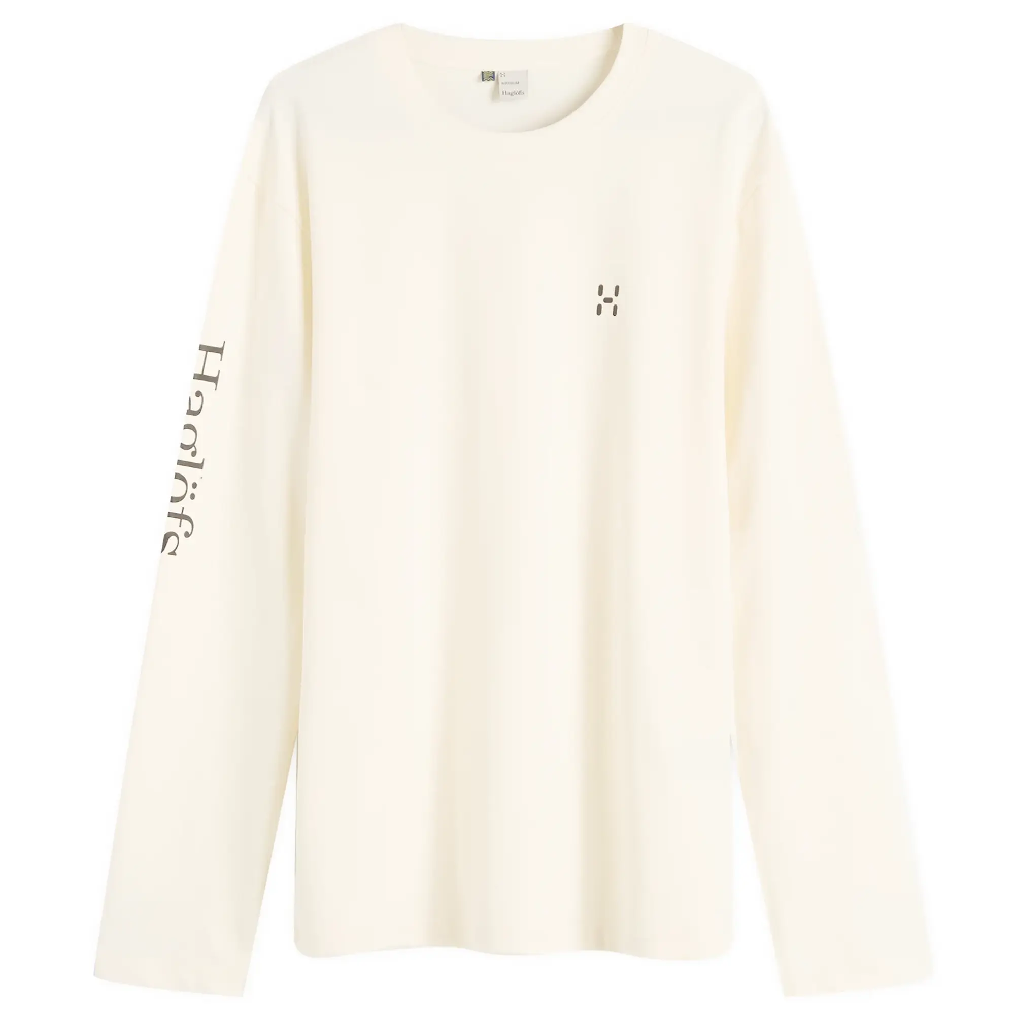 Haglöfs Men's Long Sleeve Brand T-Shirt Soft White