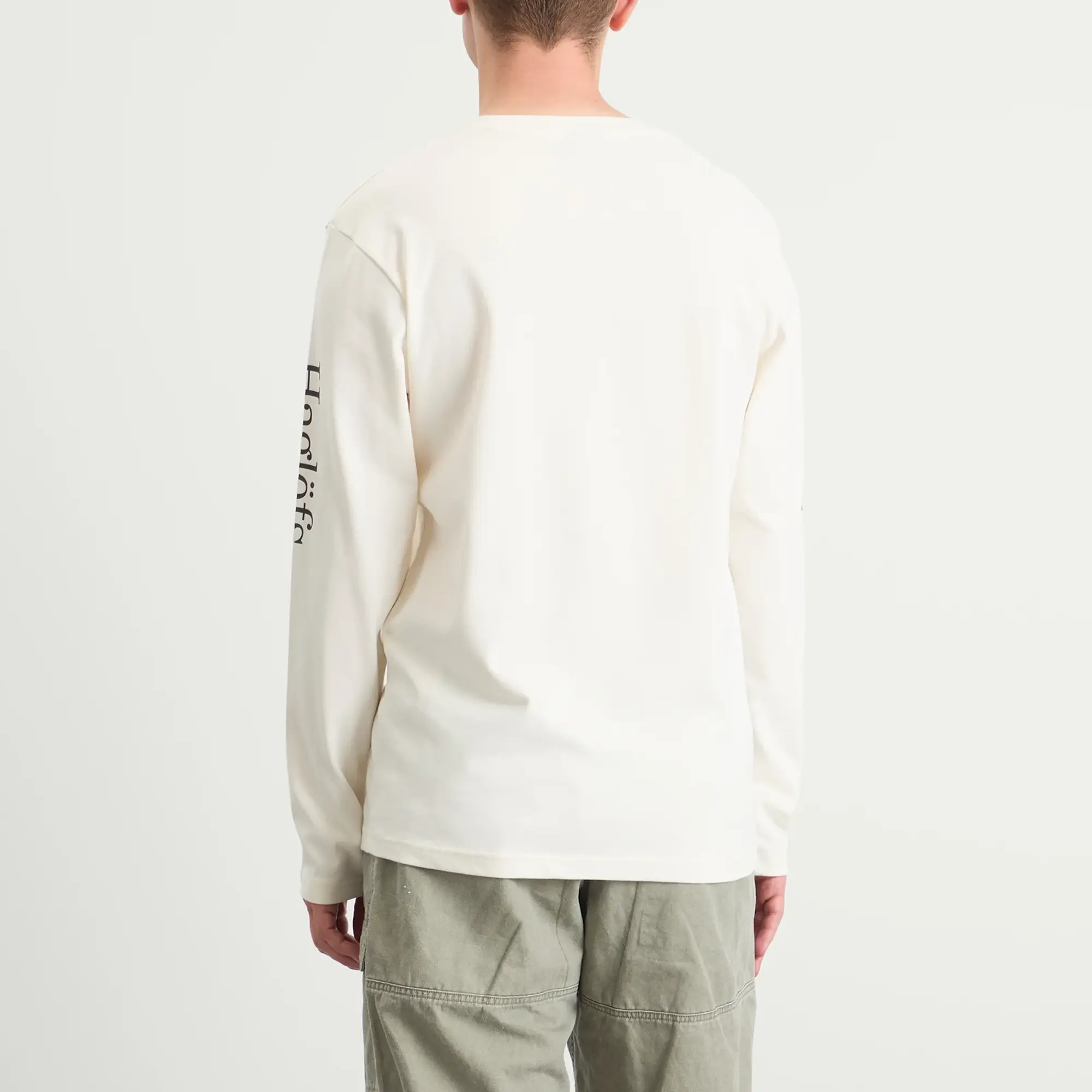 Haglöfs Men's Long Sleeve Brand T-Shirt Soft White