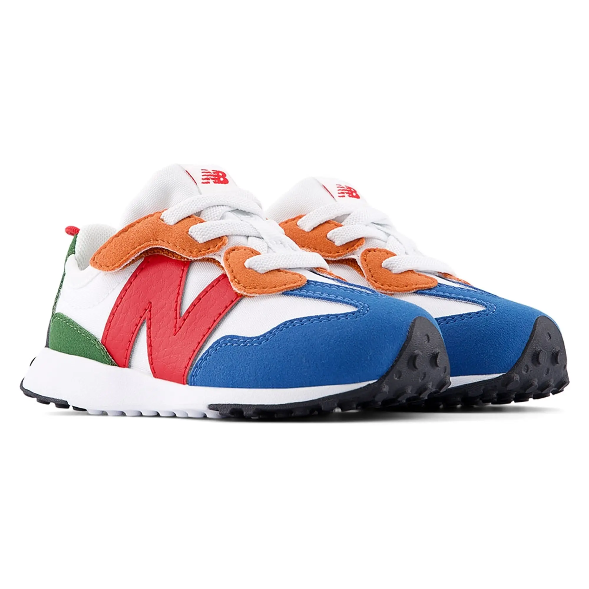 New Balance White Multi 327 Boys Toddler Trainers