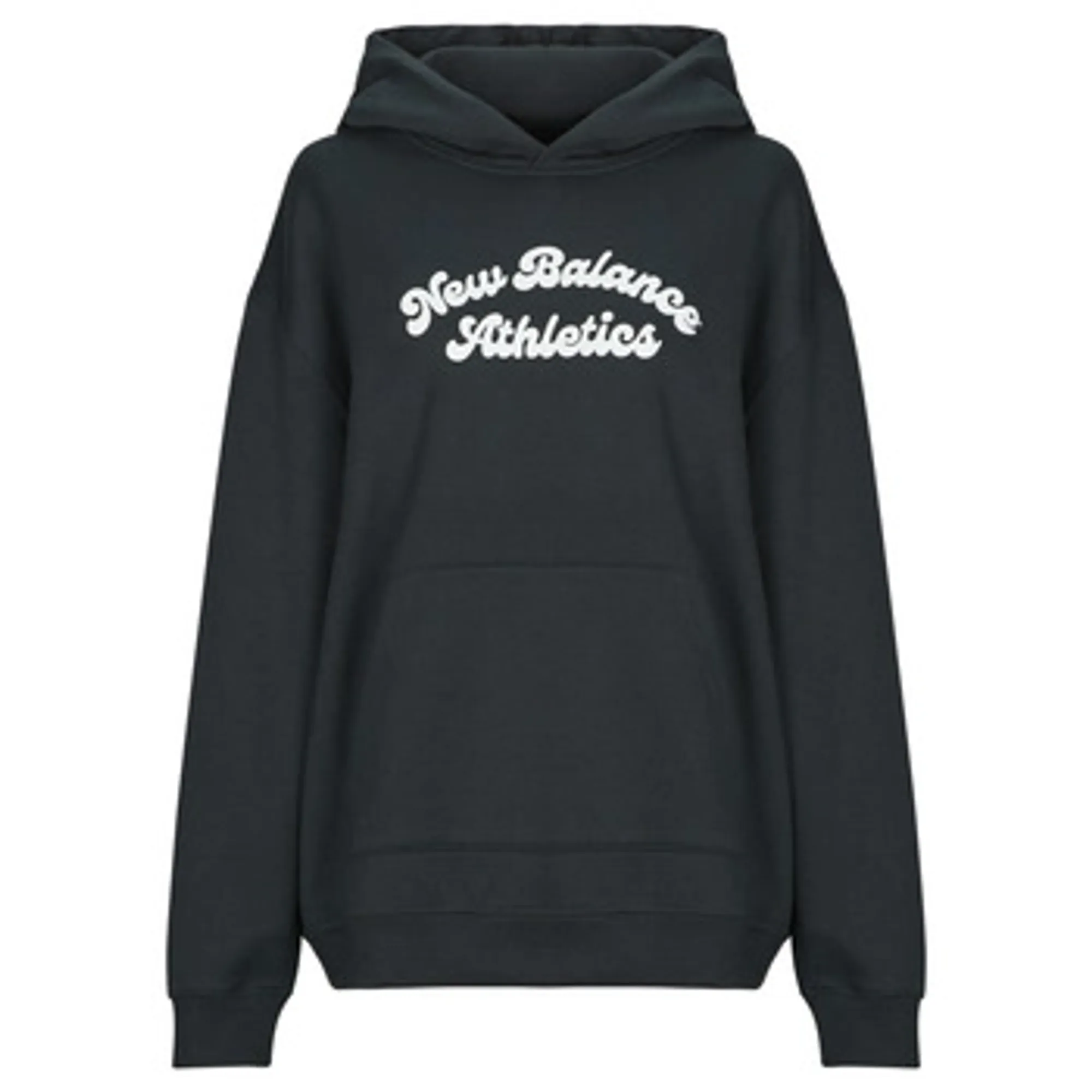 New Balance  LINEAR HERITAGE FLEECE LONG HOODIE  women's Sweatshirt in Black
