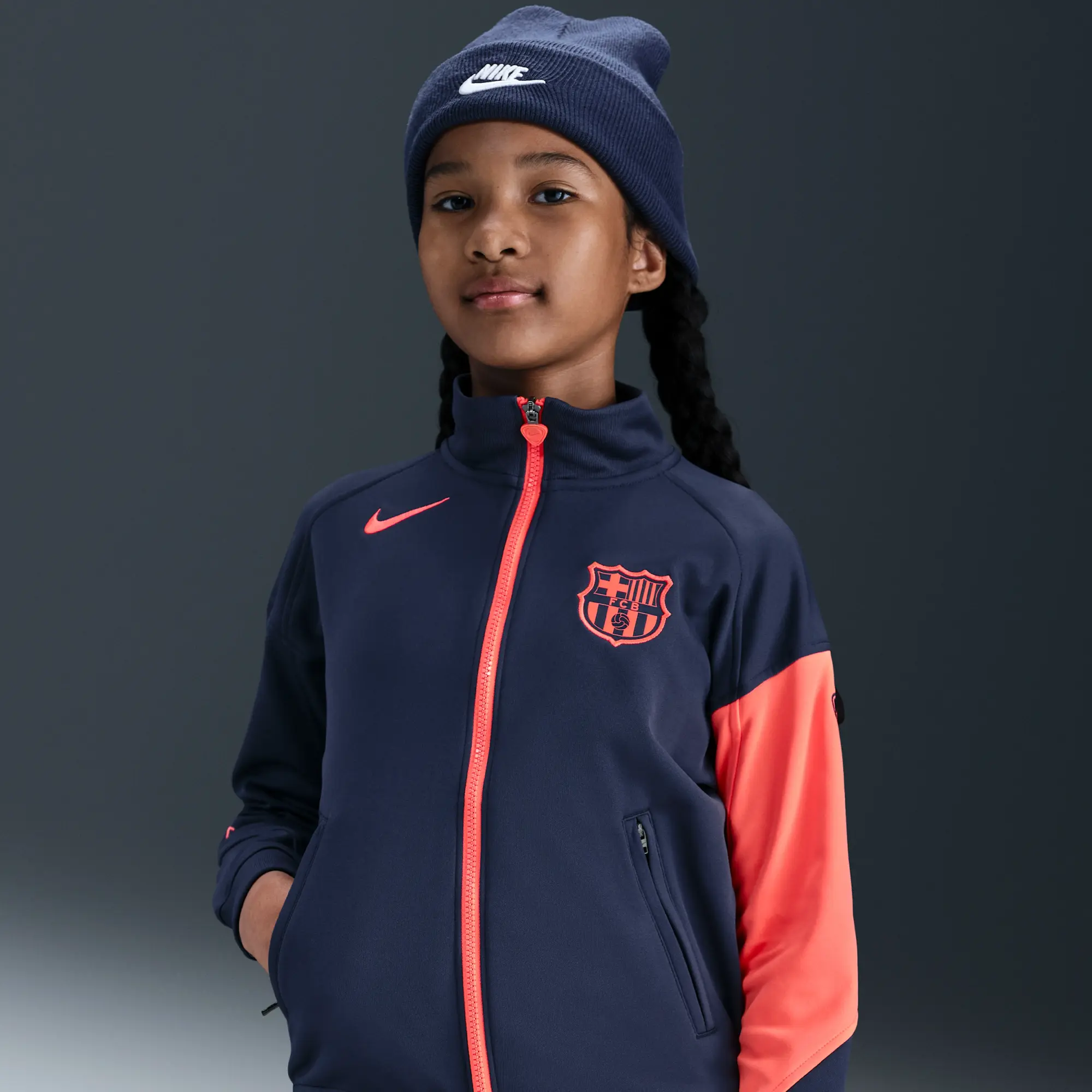 F.C. Barcelona Academy Pro Third Nike Dri-FIT Total 90 Football Anthem Jacket - Blue - Sustainable Materials