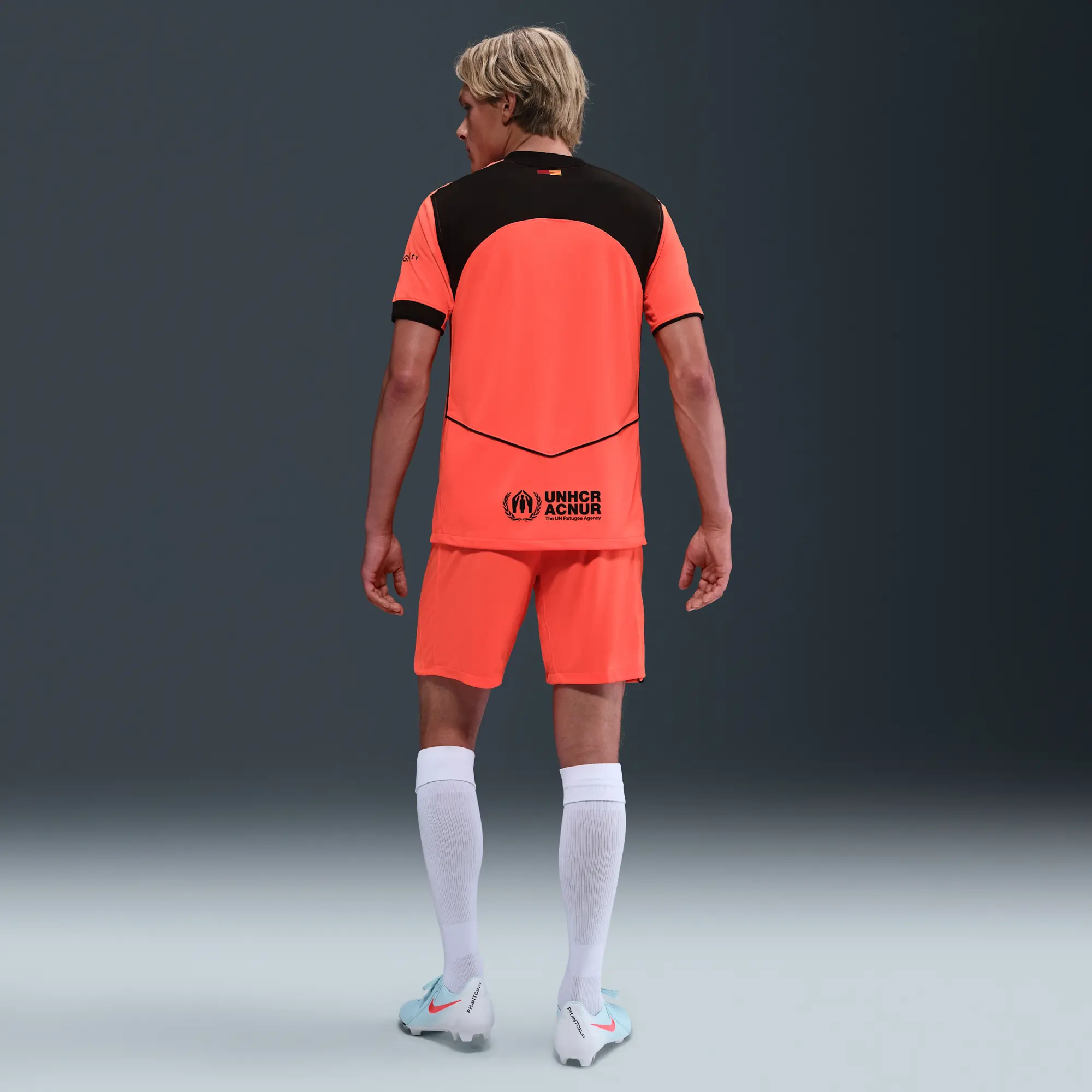 F.C. Barcelona 2025/26 Stadium Third Nike Dri-FIT Total 90 Football Replica Shorts - Orange - Sustainable Materials