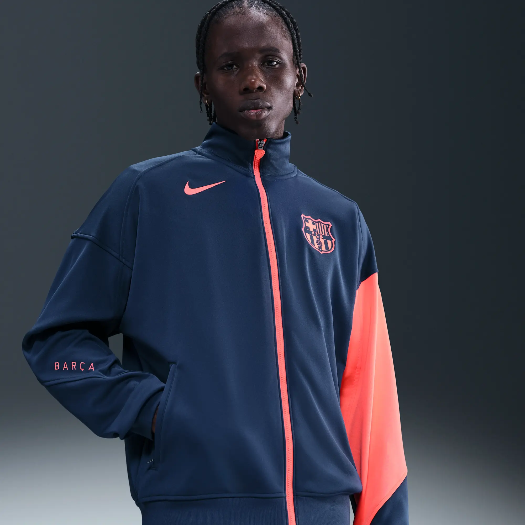 F.C. Barcelona Academy Pro Third Nike Dri-FIT Total 90 Football Anthem Jacket - Blue - Sustainable Materials