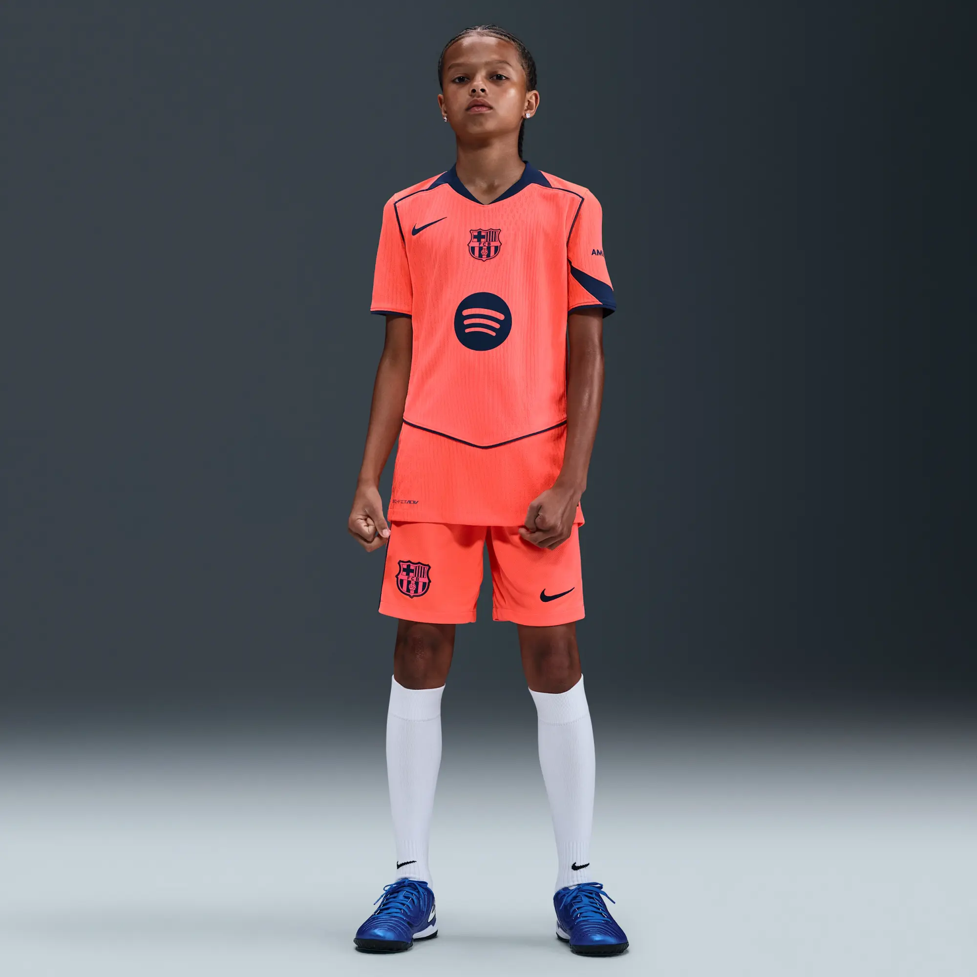 F.C. Barcelona 2025/26 Match Third Nike Dri-FIT ADV Total 90 Football Authentic Shirt - Orange - Sustainable Materials