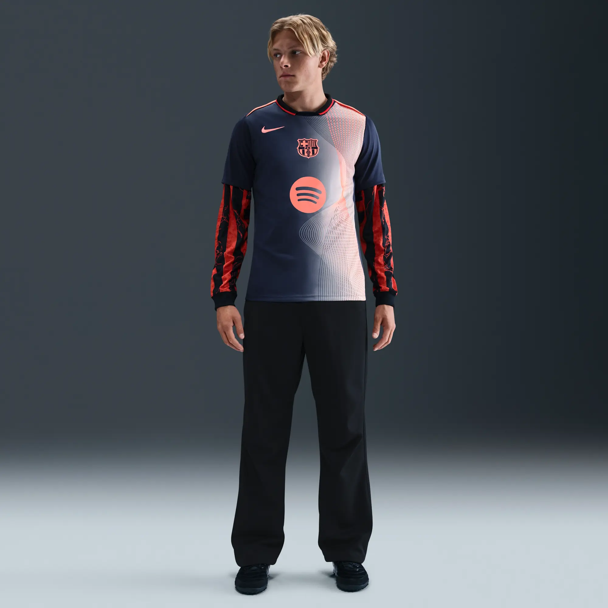 F.C. Barcelona Academy Pro Third Nike Dri-FIT Football Pre-Match Top - Blue - Sustainable Materials