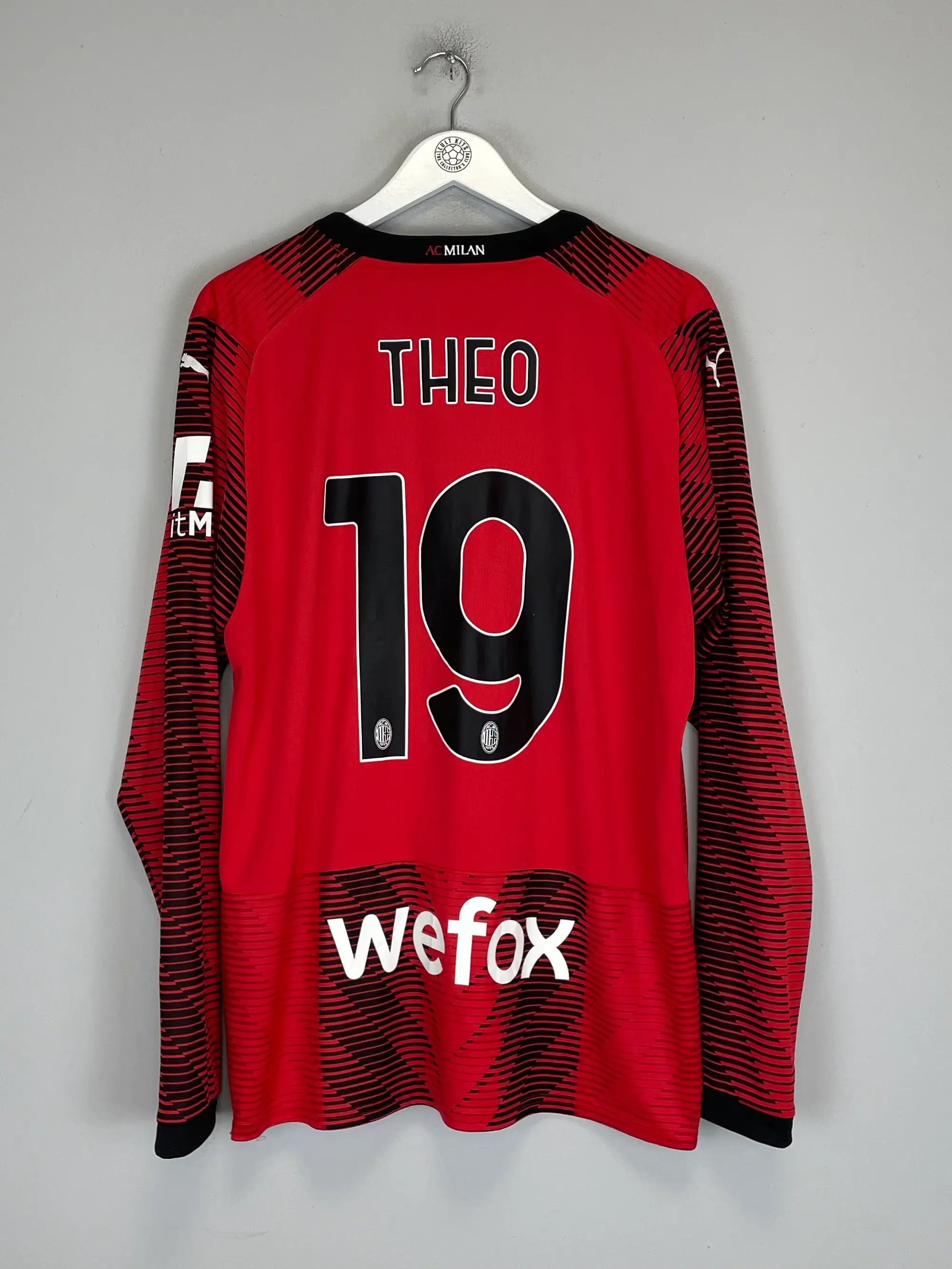 2023/24 AC MILAN THEO #19 L/S HOME SHIRT (XL) PUMA | CULT KITS