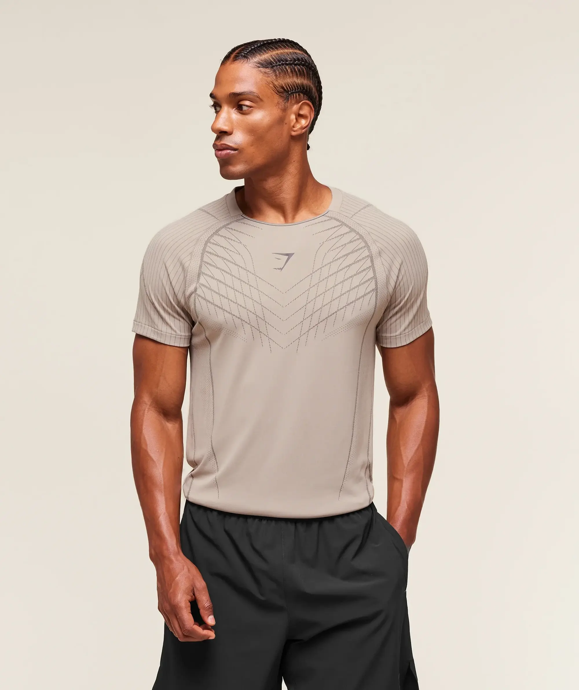  Apex Seamless T-Shirt - Mushroom Grey/Pitch Grey