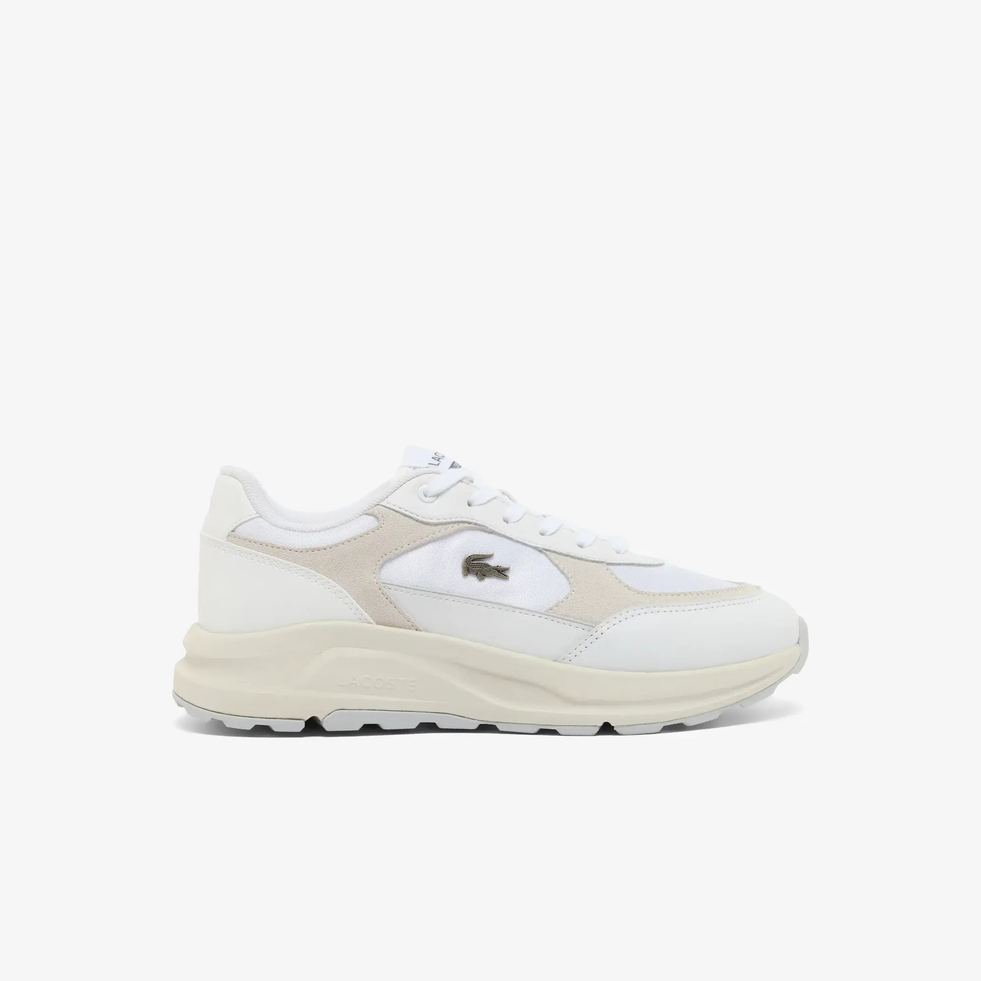Lacoste Men's Run Set Suede Sneakers - White & Off White