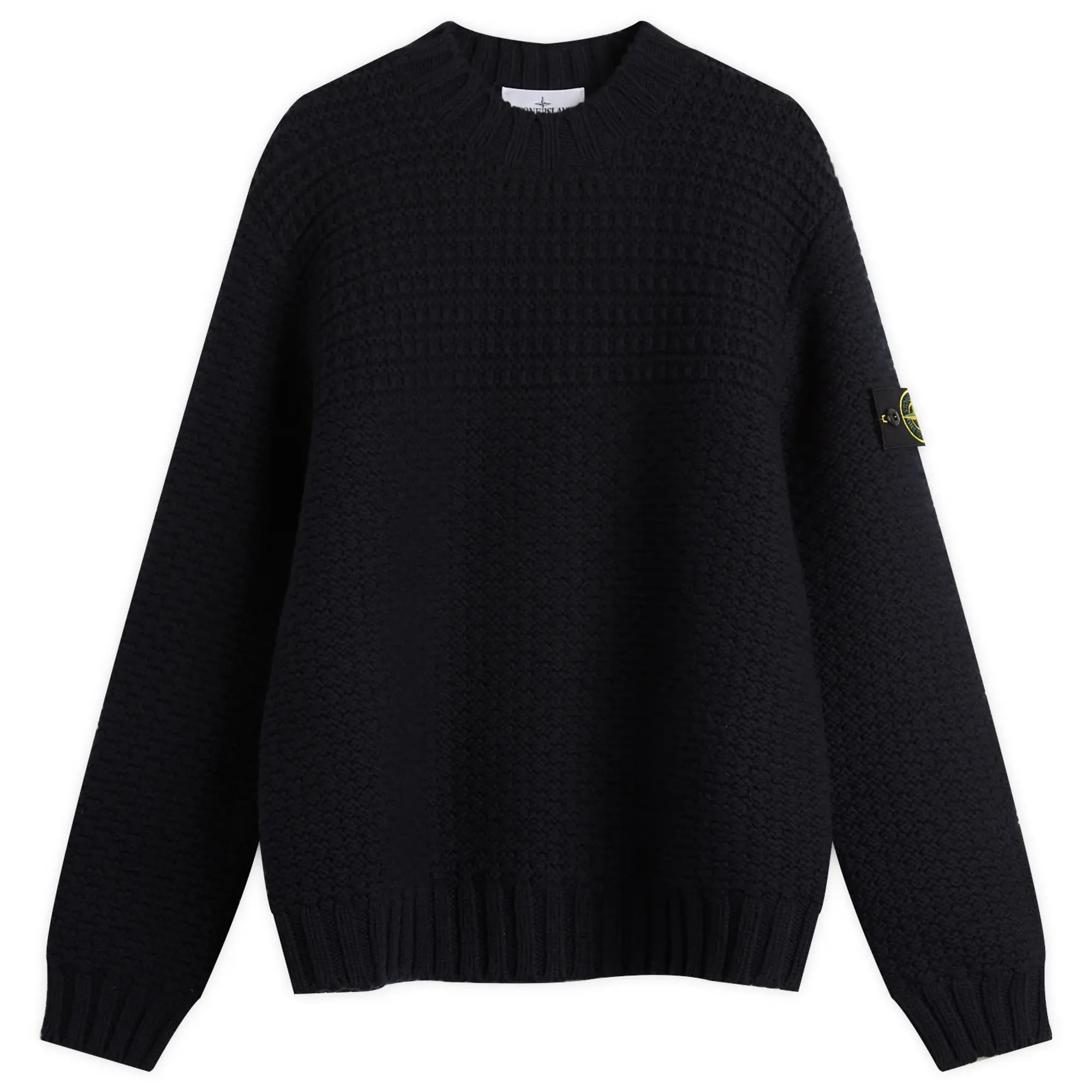 Stone Island Men's Pure Wool Heavyweight Jumper Navy Blue