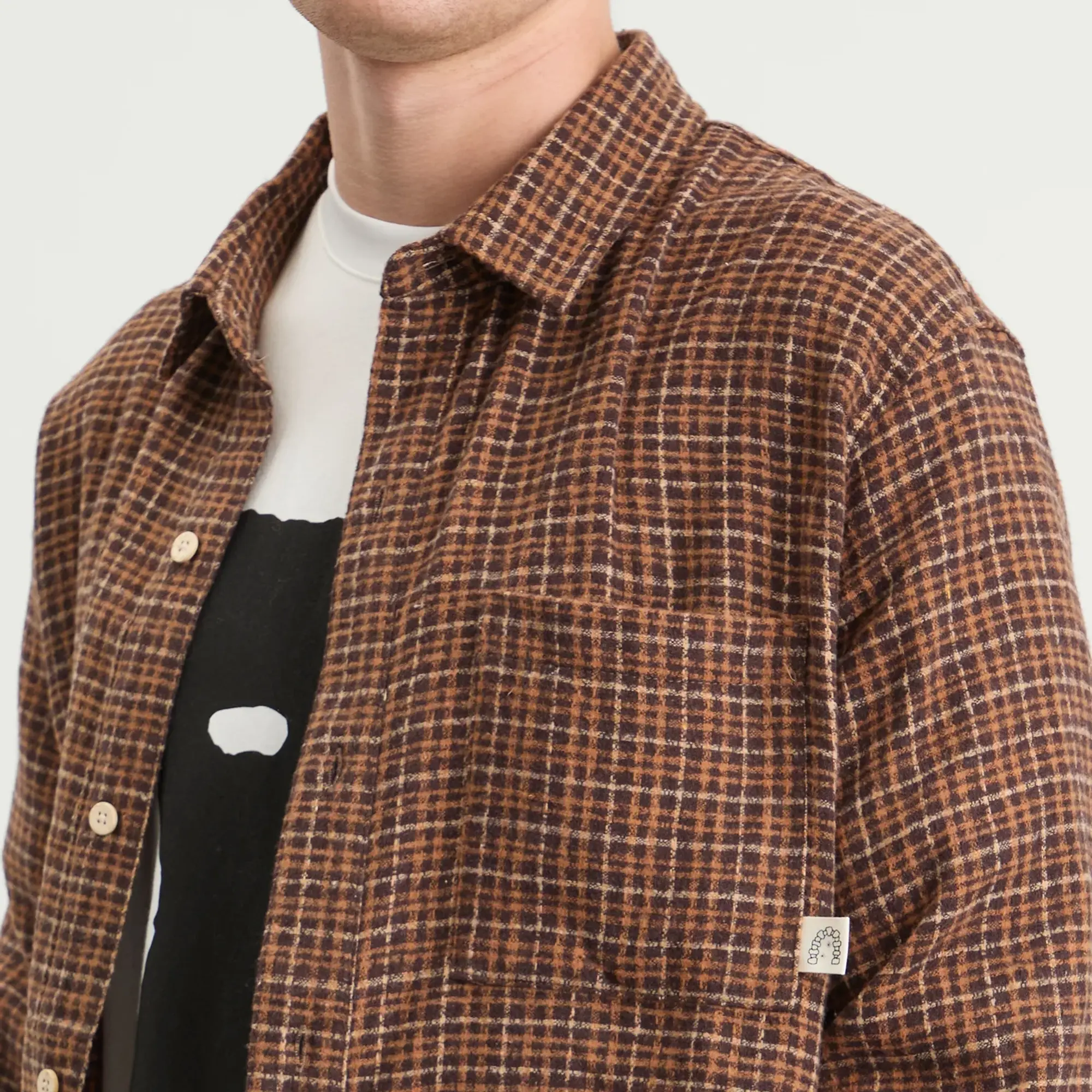 Heresy Men's Deft Shirt Orange Check