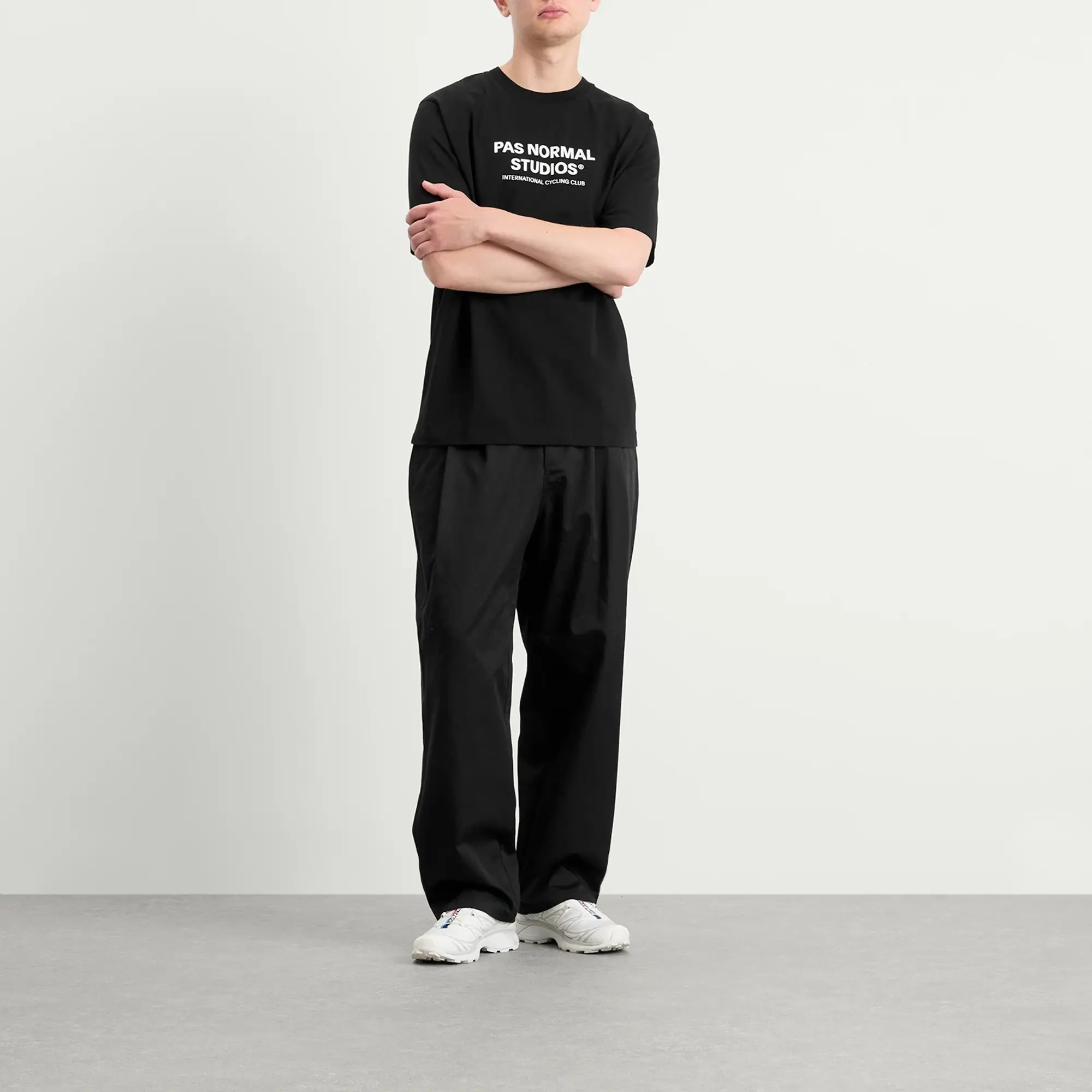 Pas Normal Studios Men's Off-Race Logo T-Shirt Black