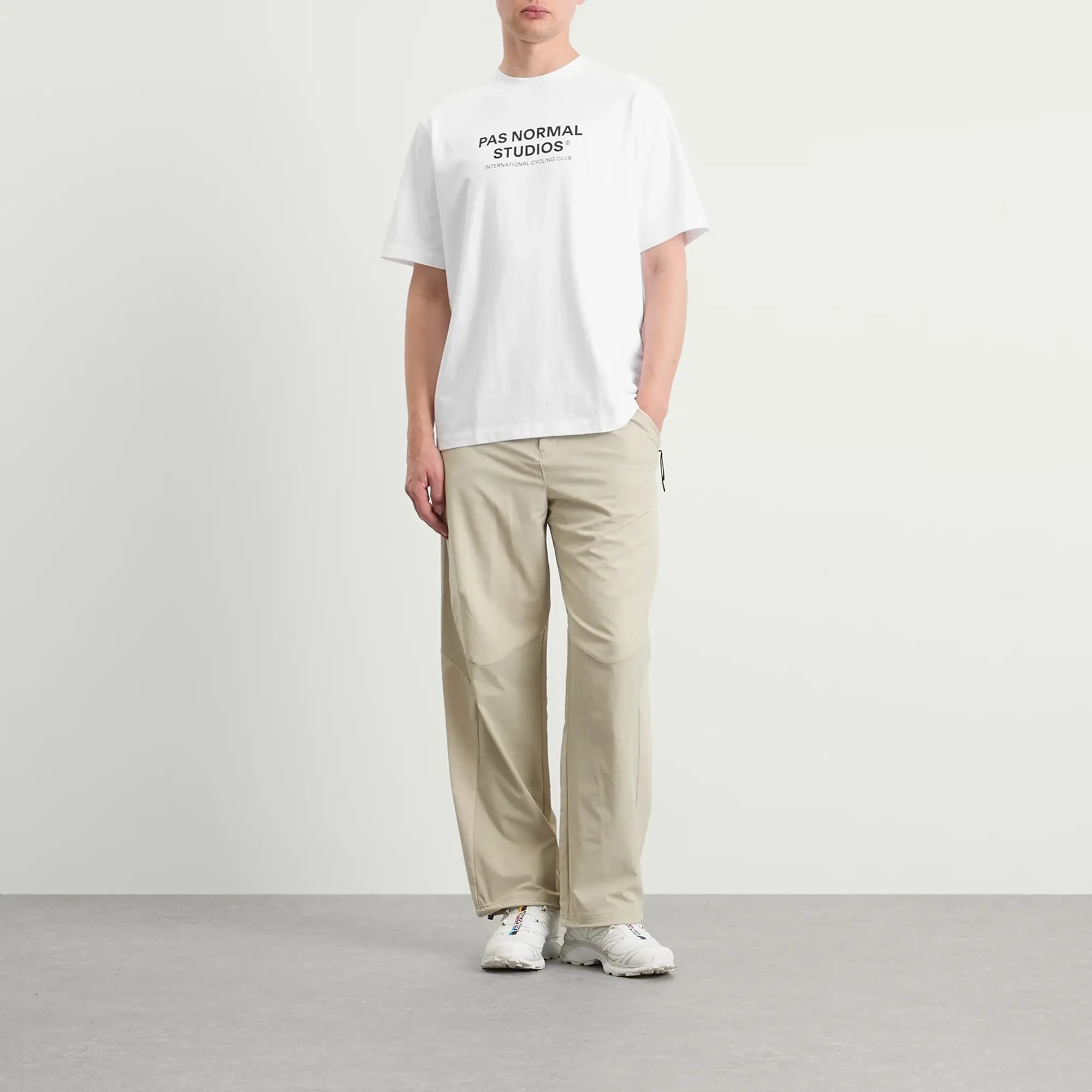 Pas Normal Studios Men's Off-Race Logo T-Shirt White