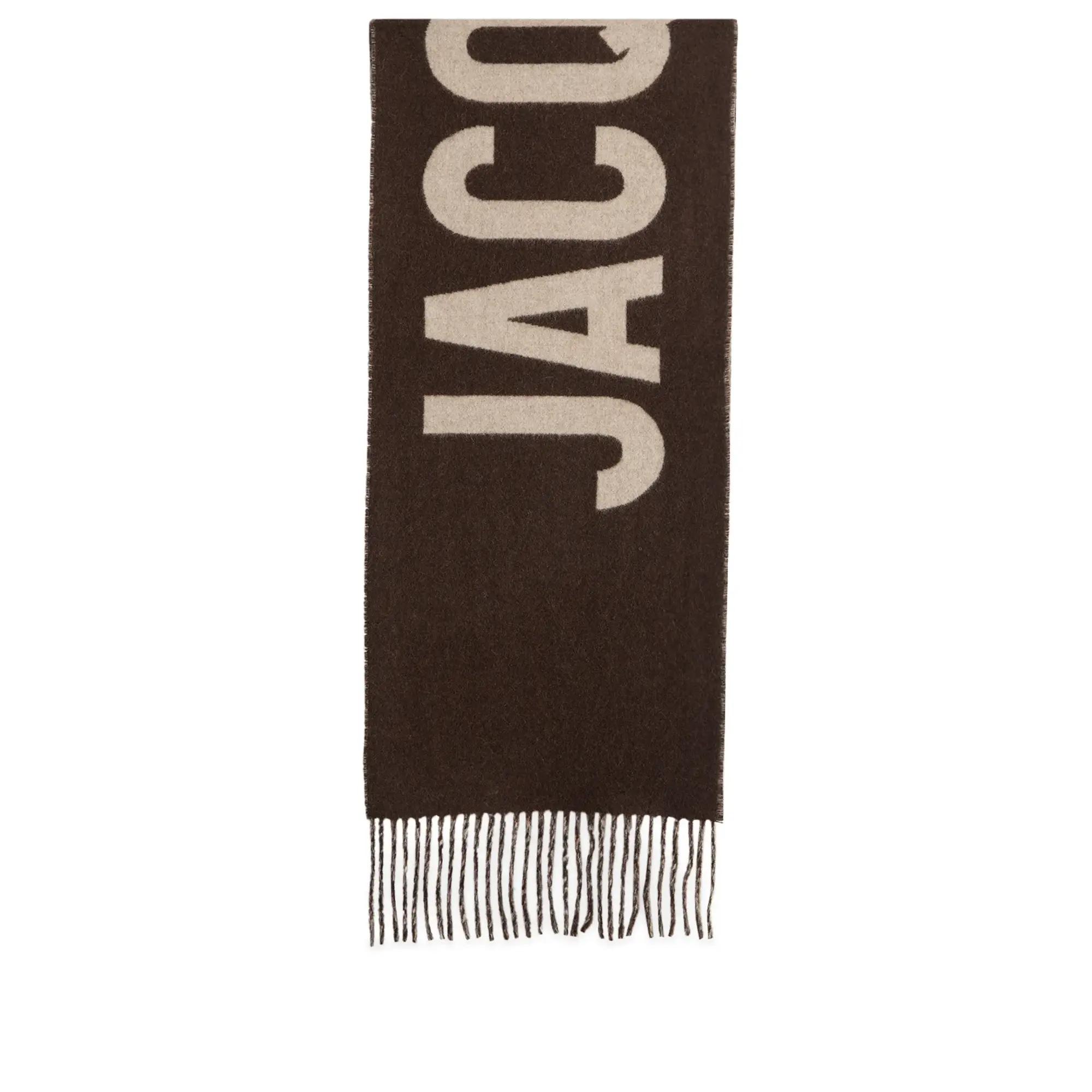 Jacquemus Men's Large Logo Scarf Multi-Brown