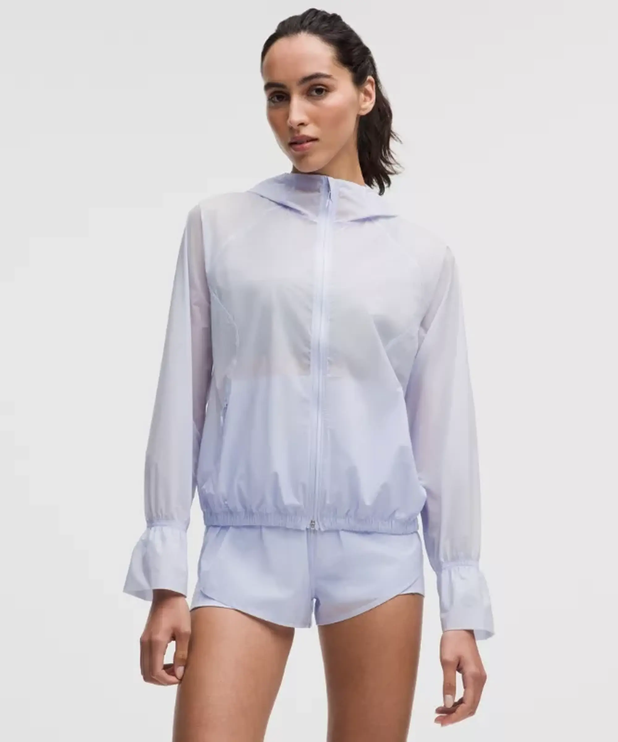 lululemon – Women's Translucent Hooded Jacket – Color Blue – Size XL