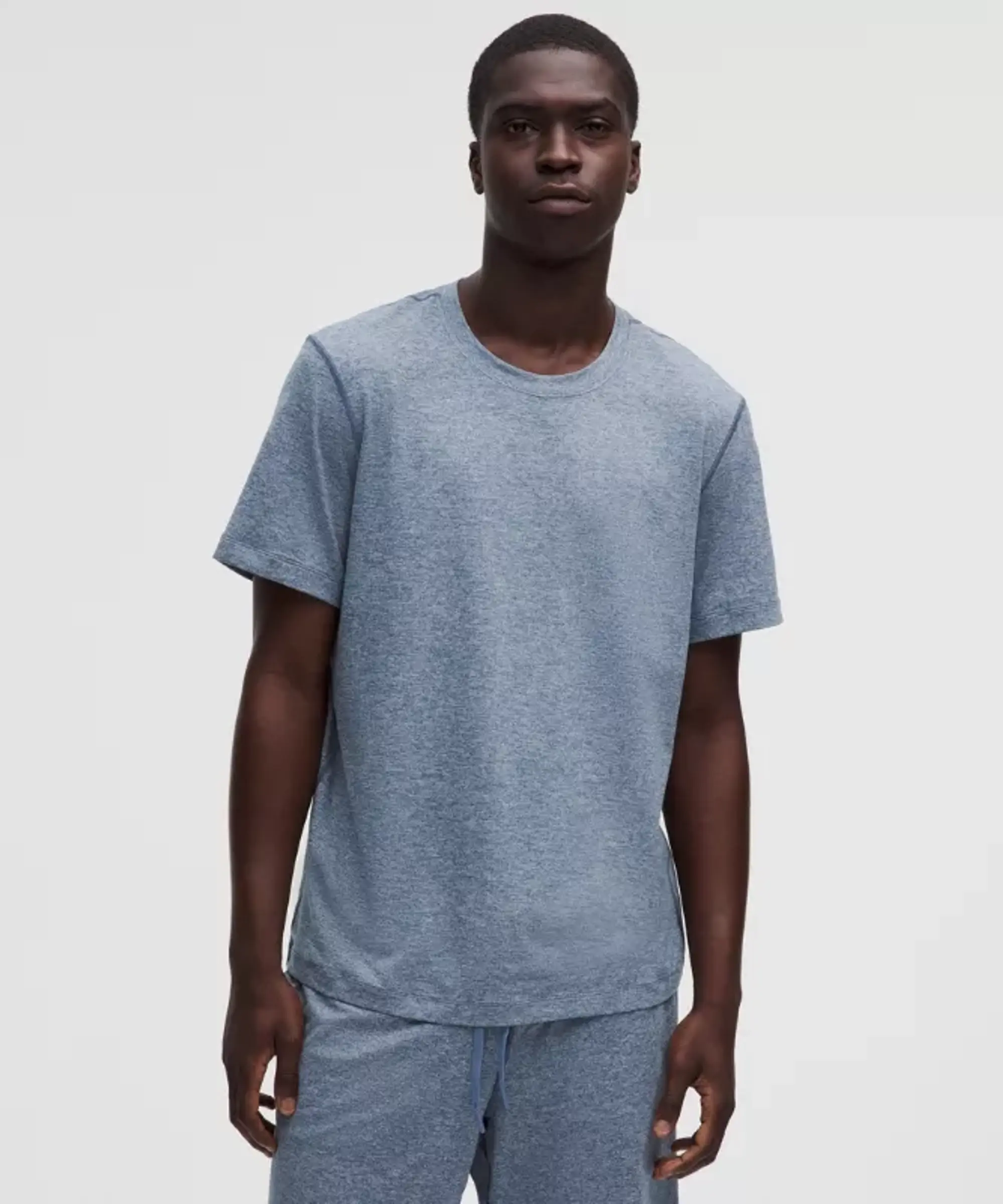 lululemon – Men's Soft Jersey Short-Sleeve Shirt – Color Blue/Grey – Size 2XL