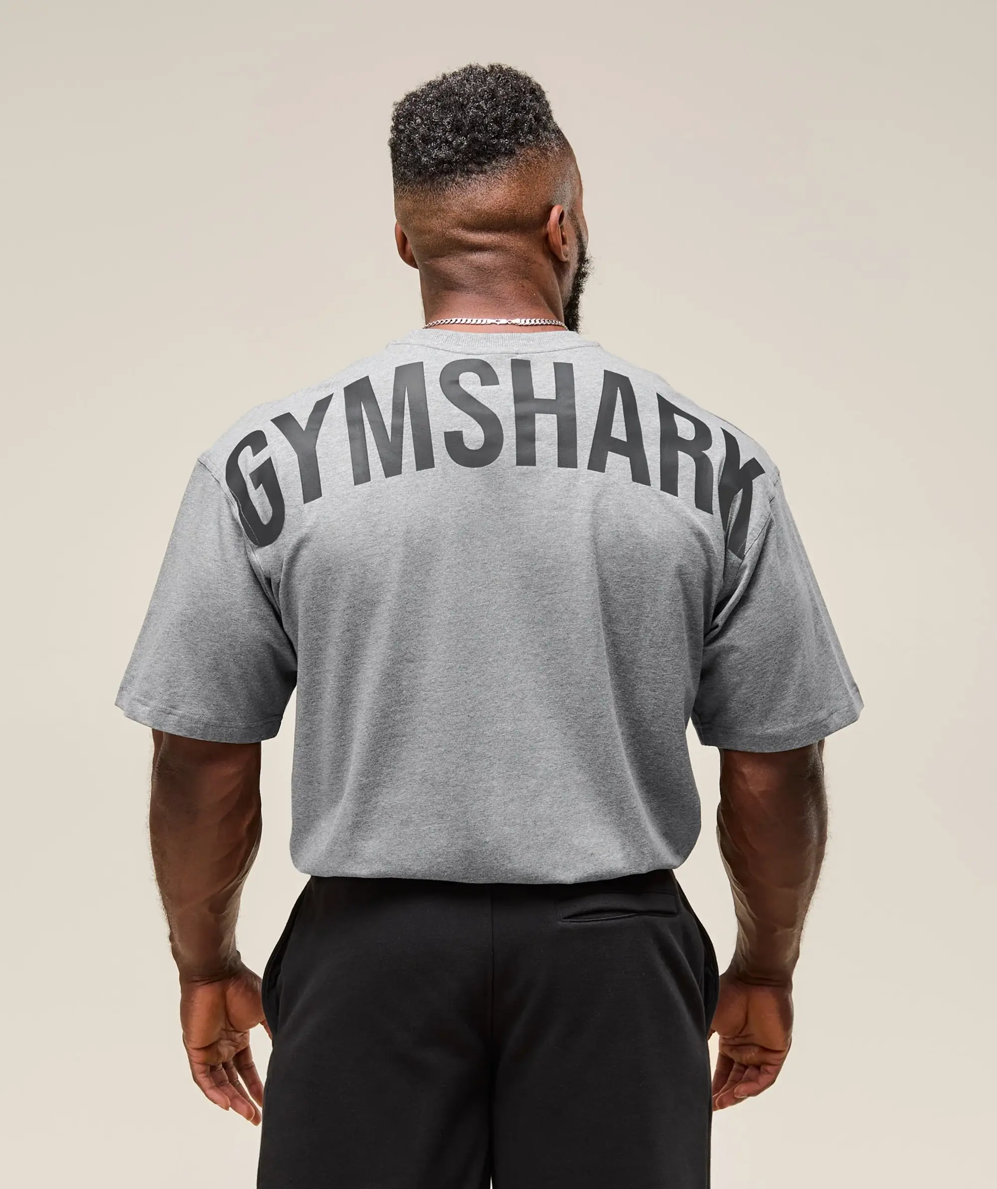  Power T-Shirt - Charcoal Core Marl/Black