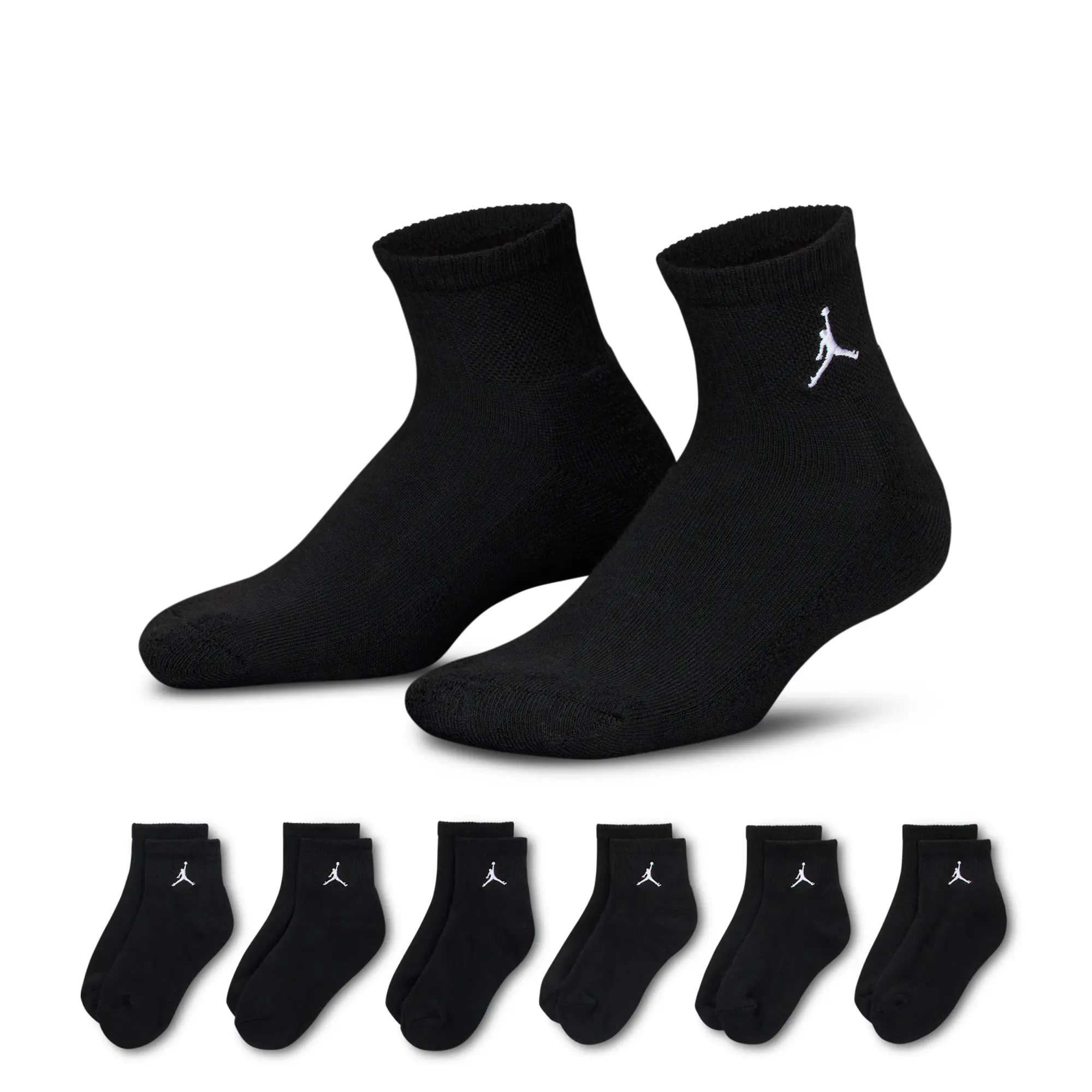 Nike Jordan Everyday Essentials Older Kids' Ankle Socks - Black