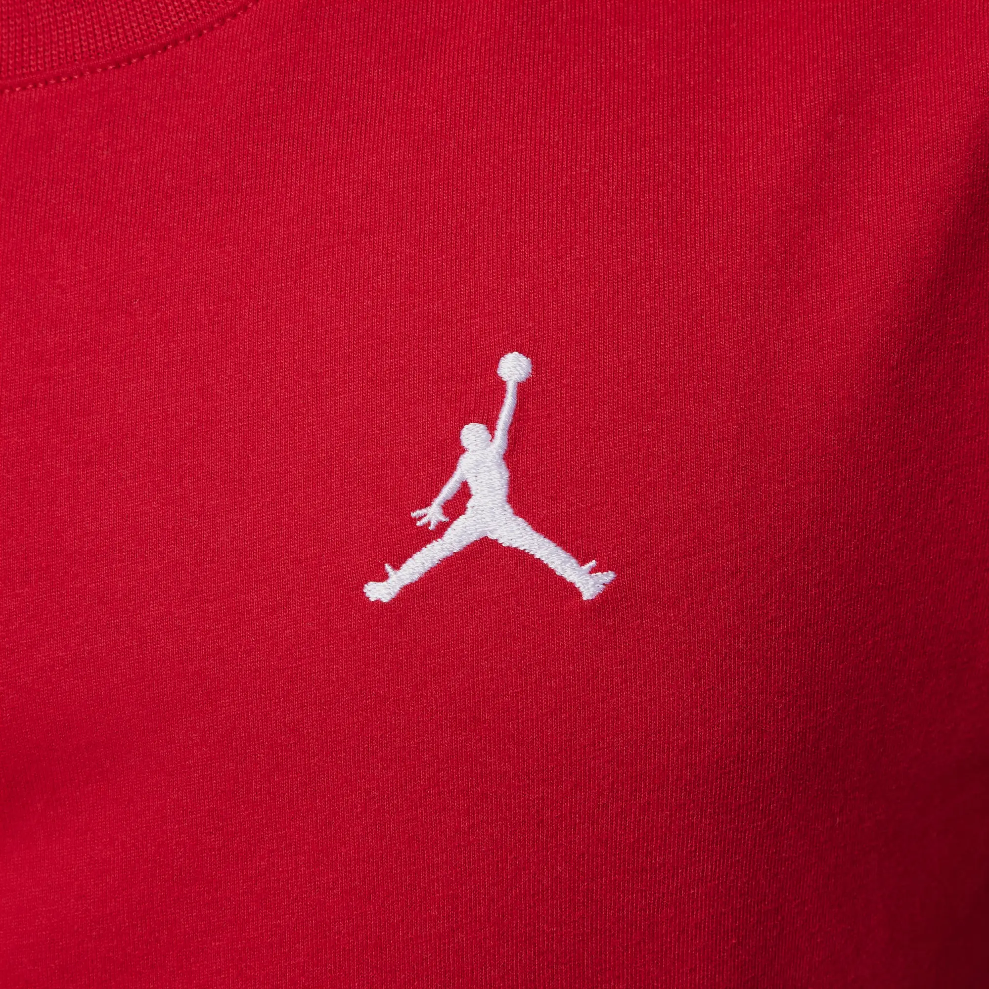 Nike Jordan Older Kids' Jumpman Air Embroidered T-Shirt - Red - Cotton