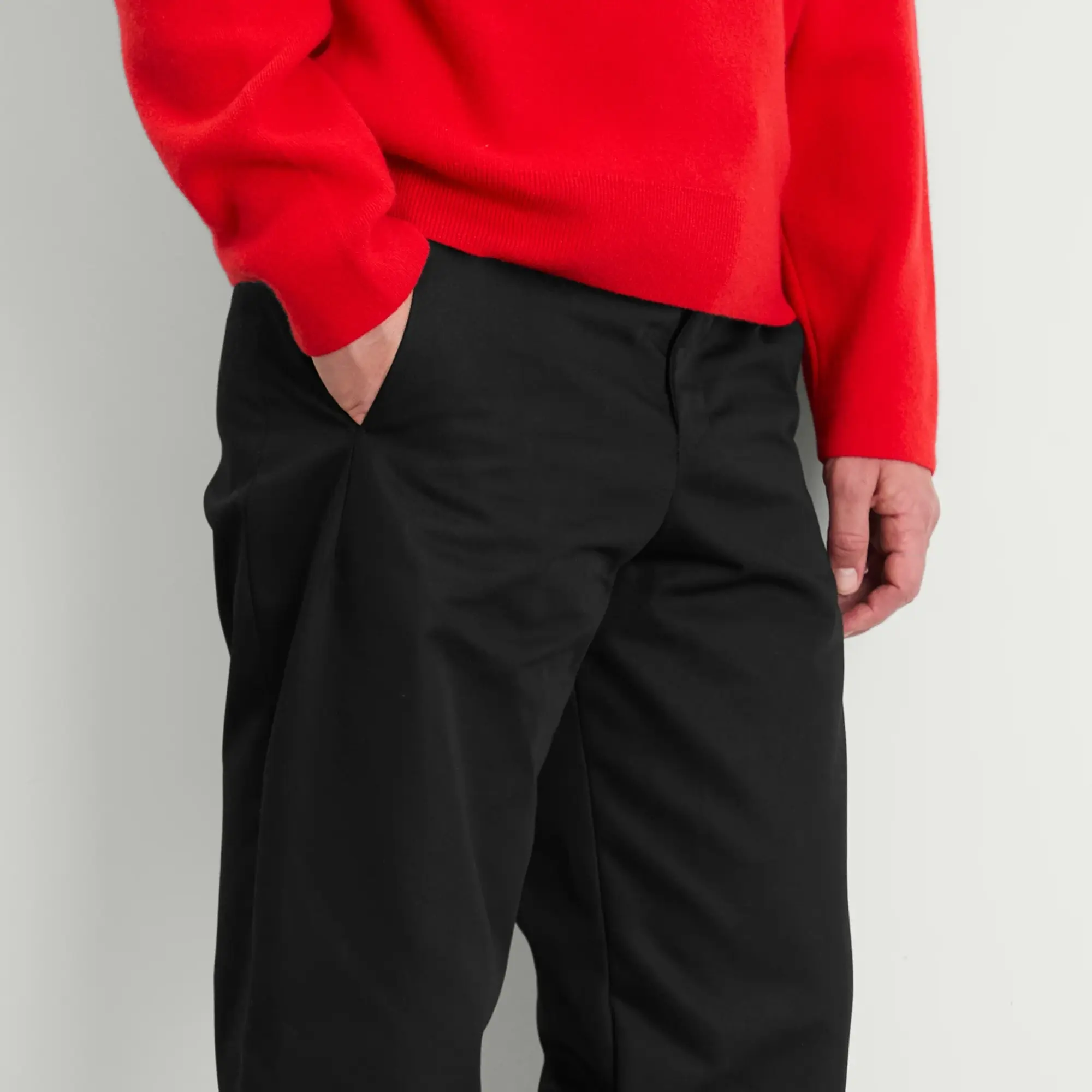 Jacquemus Men's Marino Cotton Blend Trousers Black