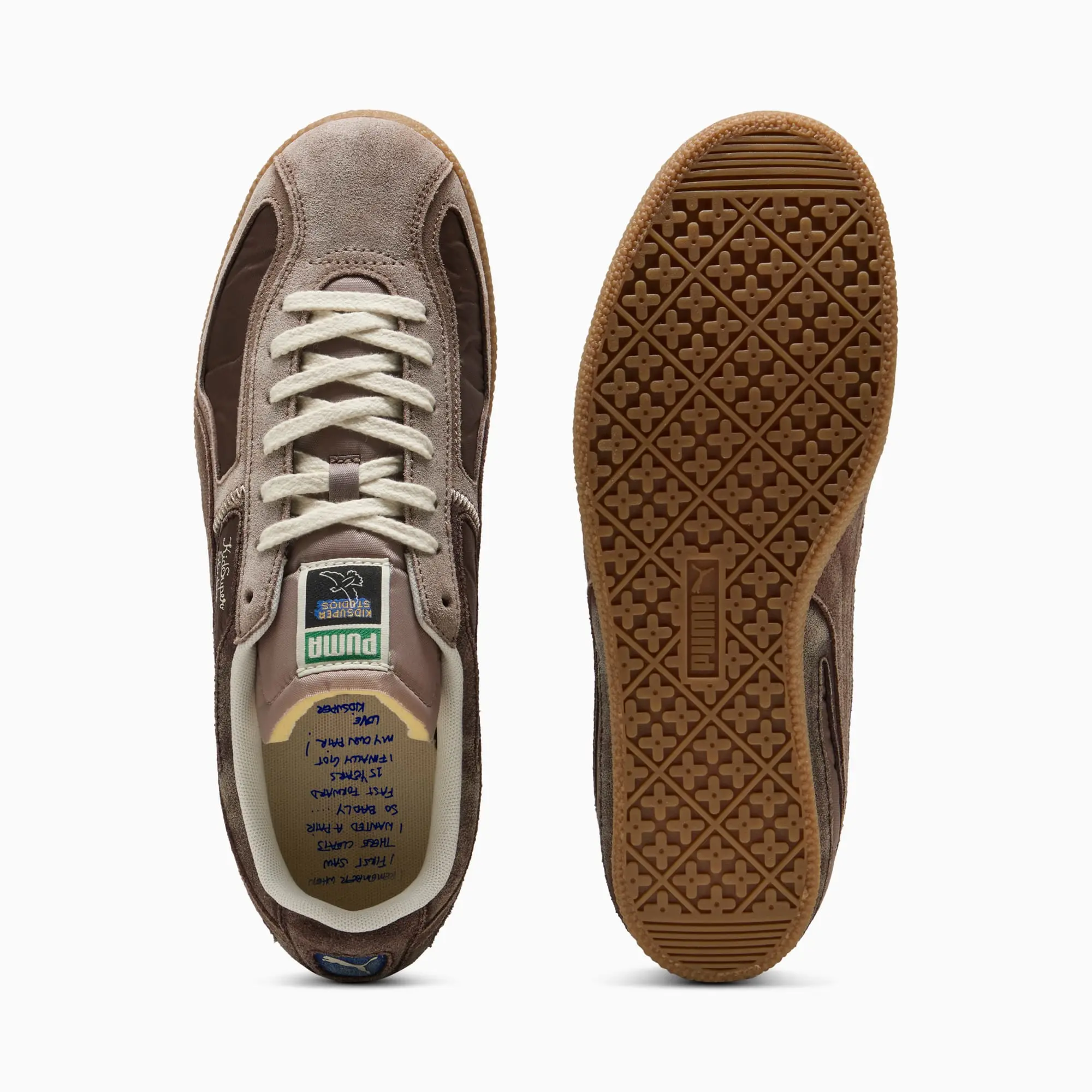 PUMA x Kidsuper Brasil Panels Sneakers Unisex, Espresso Brown/Totally Taupe, size 10