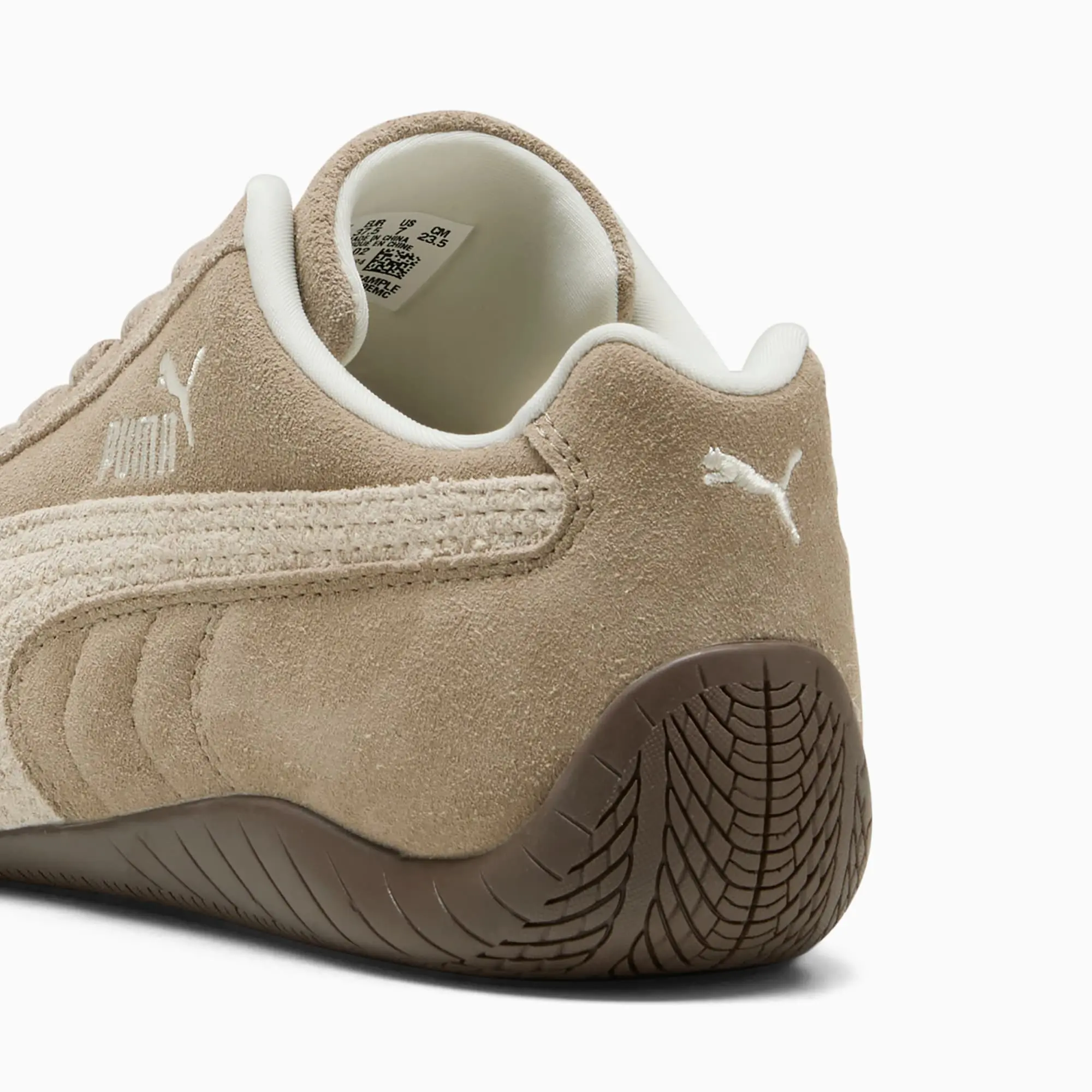 PUMA SpeedCat Elevated Sneakers Women, Ice Coffee/Alpine Snow, size 3