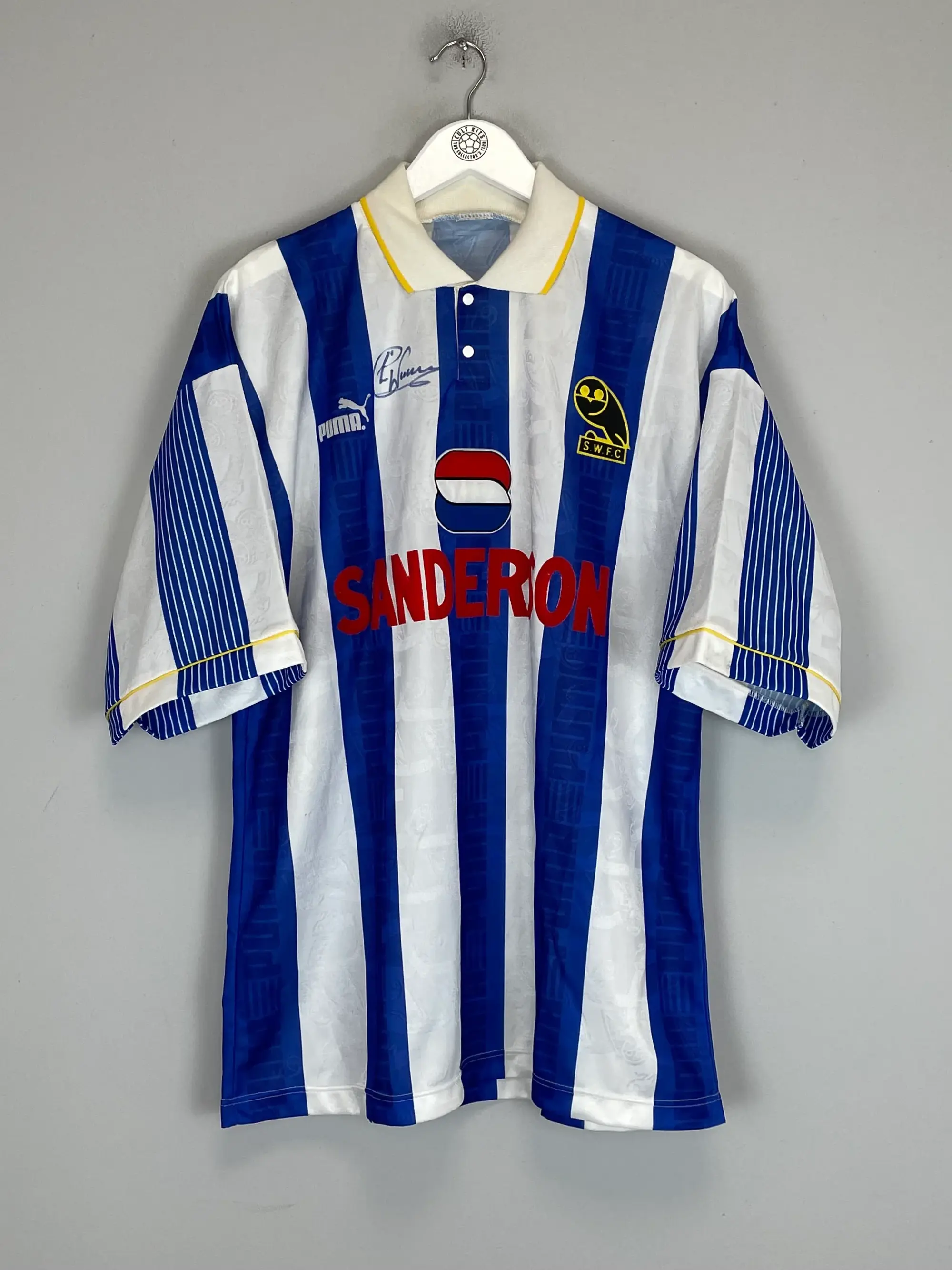 1993/95 SHEFFIELD WEDNESDAY *SIGNED* HOME SHIRT (XL) PUMA | CULT KITS