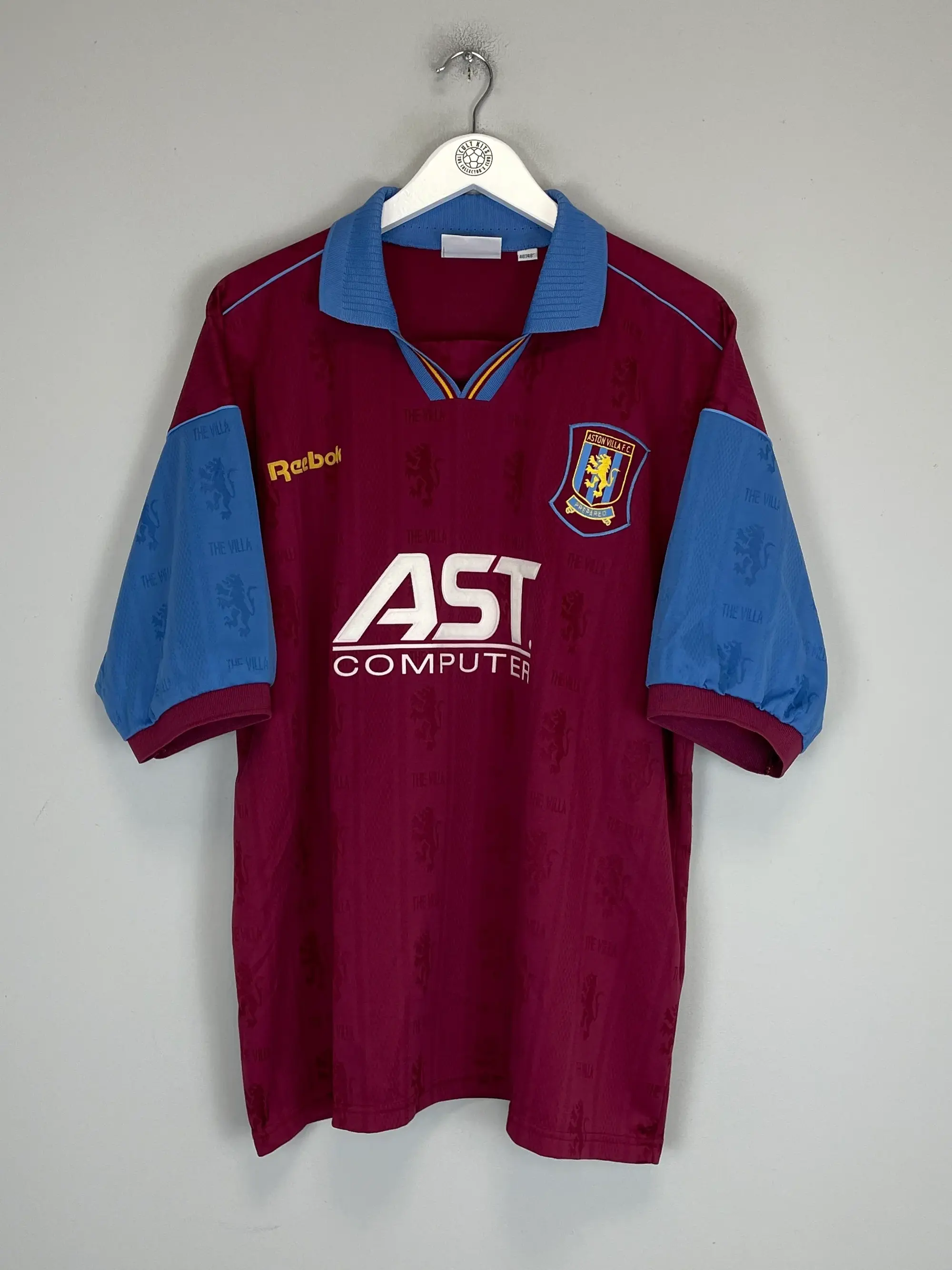 1995/97 ASTON VILLA YORKE #18 *MINT* HOME SHIRT (XL) REEBOK | CULT KITS
