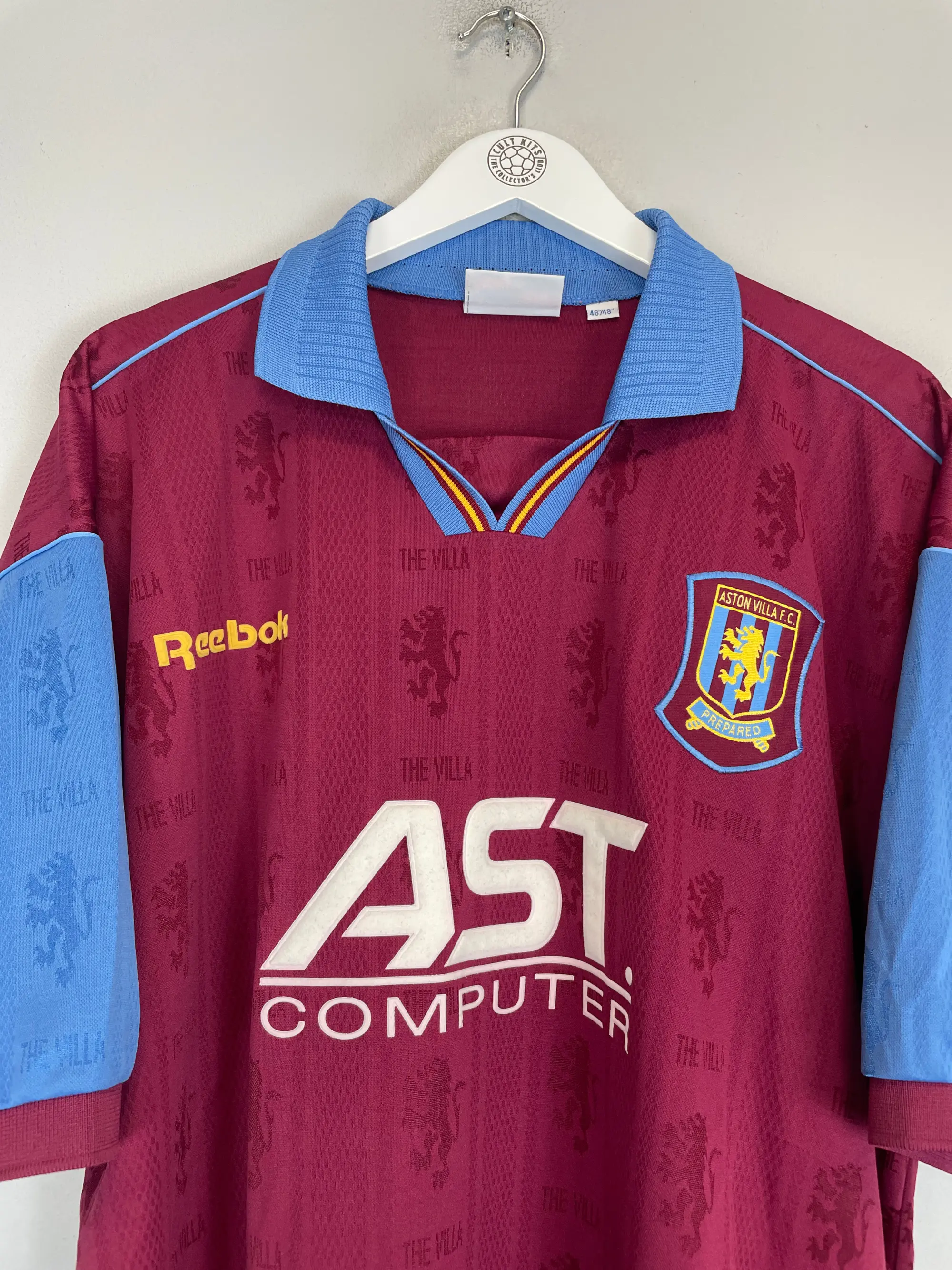1995/97 ASTON VILLA YORKE #18 *MINT* HOME SHIRT (XL) REEBOK | CULT KITS