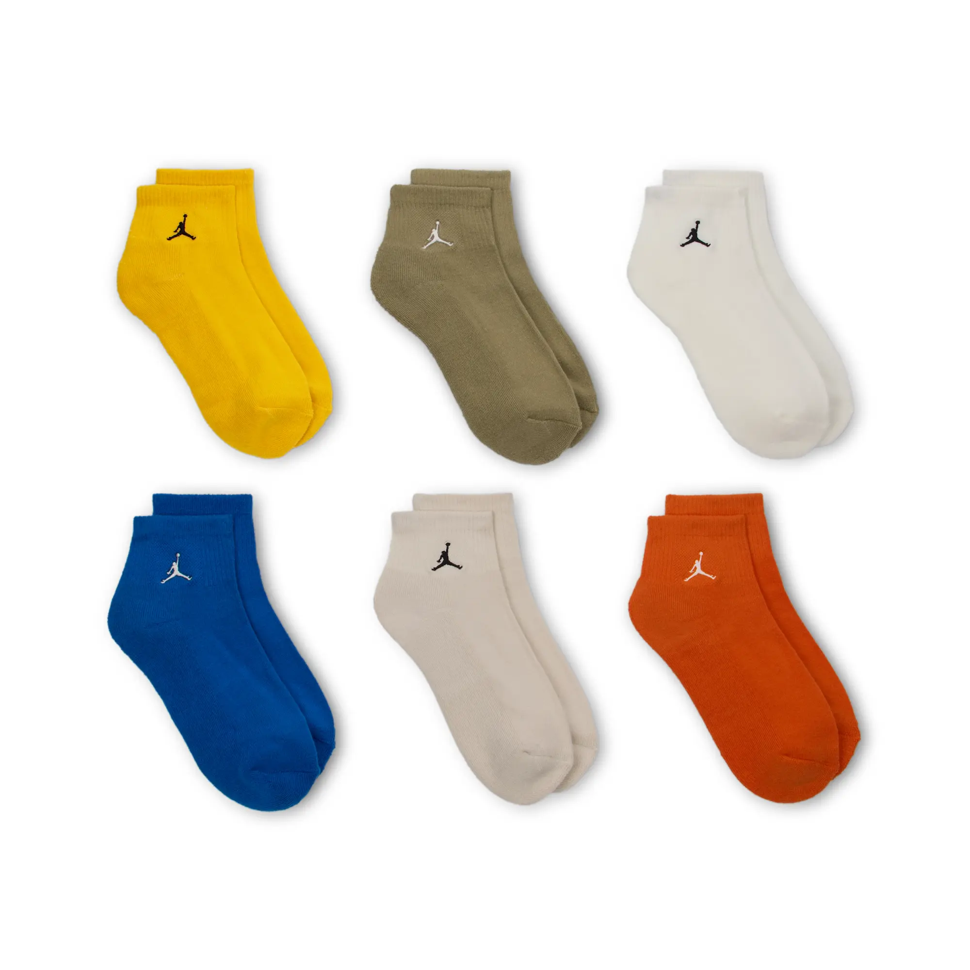 Nike Jordan Everyday Essentials Older Kids' Ankle Socks (6 Pairs) - Blue