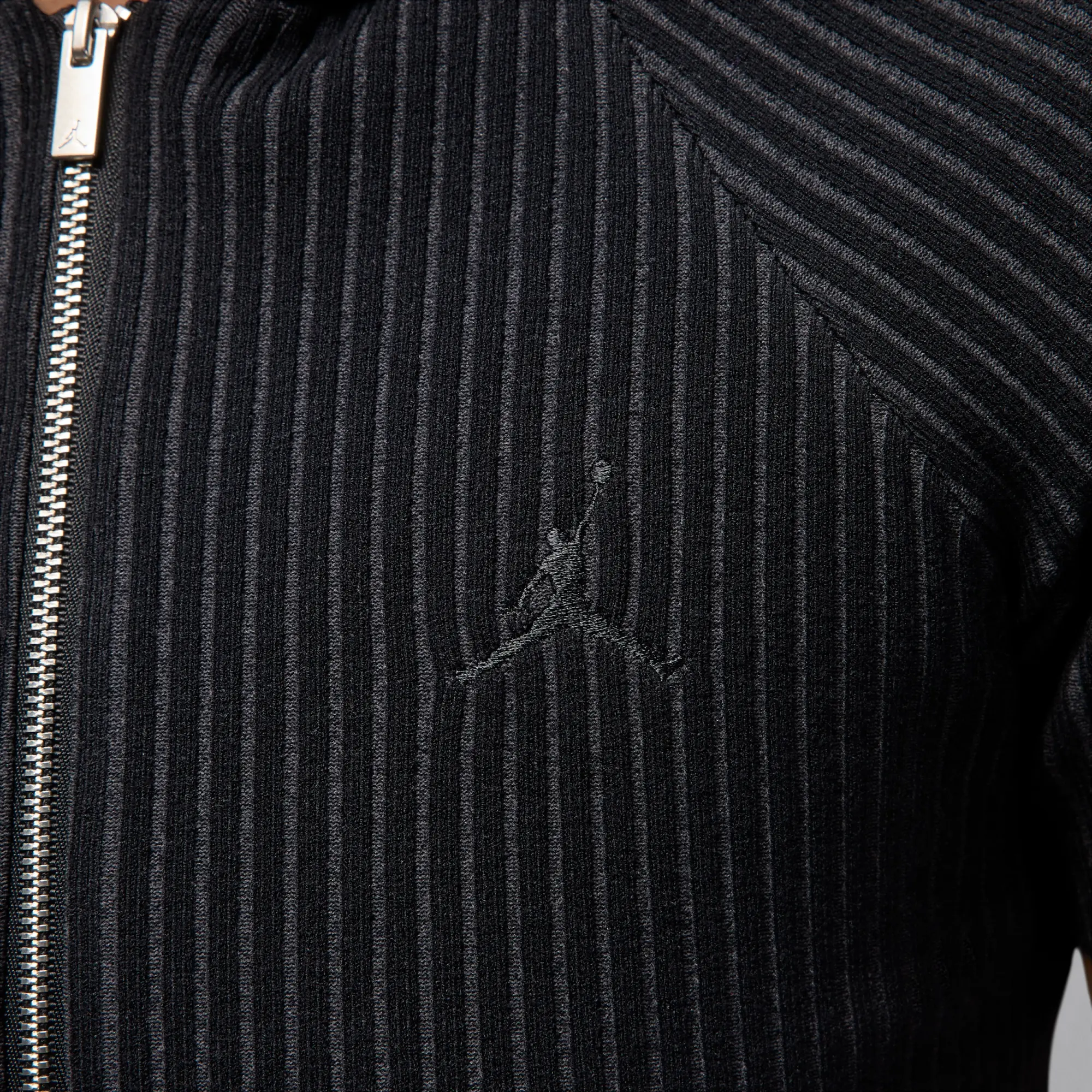 Nike Jordan Flight Women's Full-Zip Knit Top - Black - Rayon/Nylon/Polyester