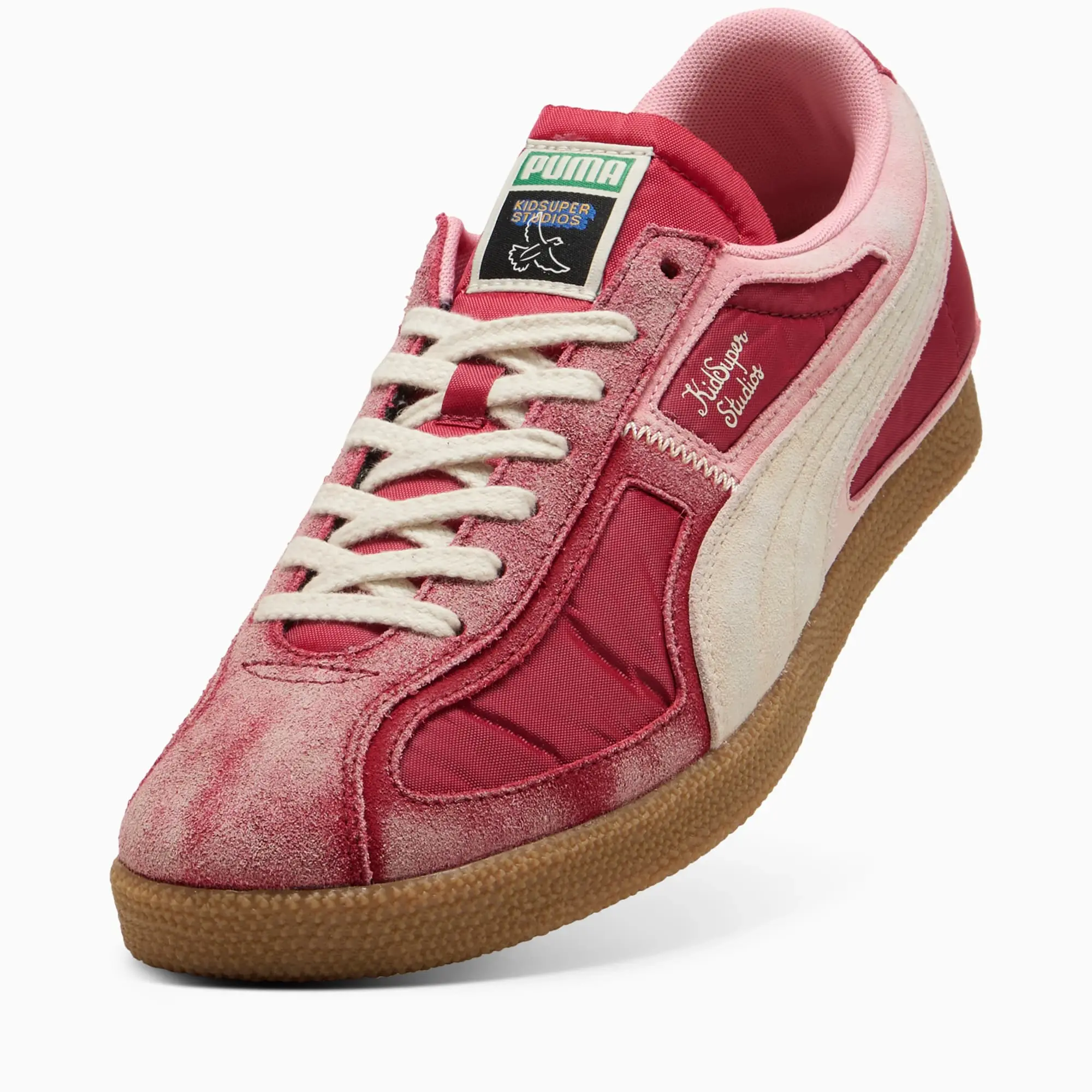PUMA x Kidsuper Brasil Panels Sneakers Unisex, Dark Crimson/Alpine Snow, size 10