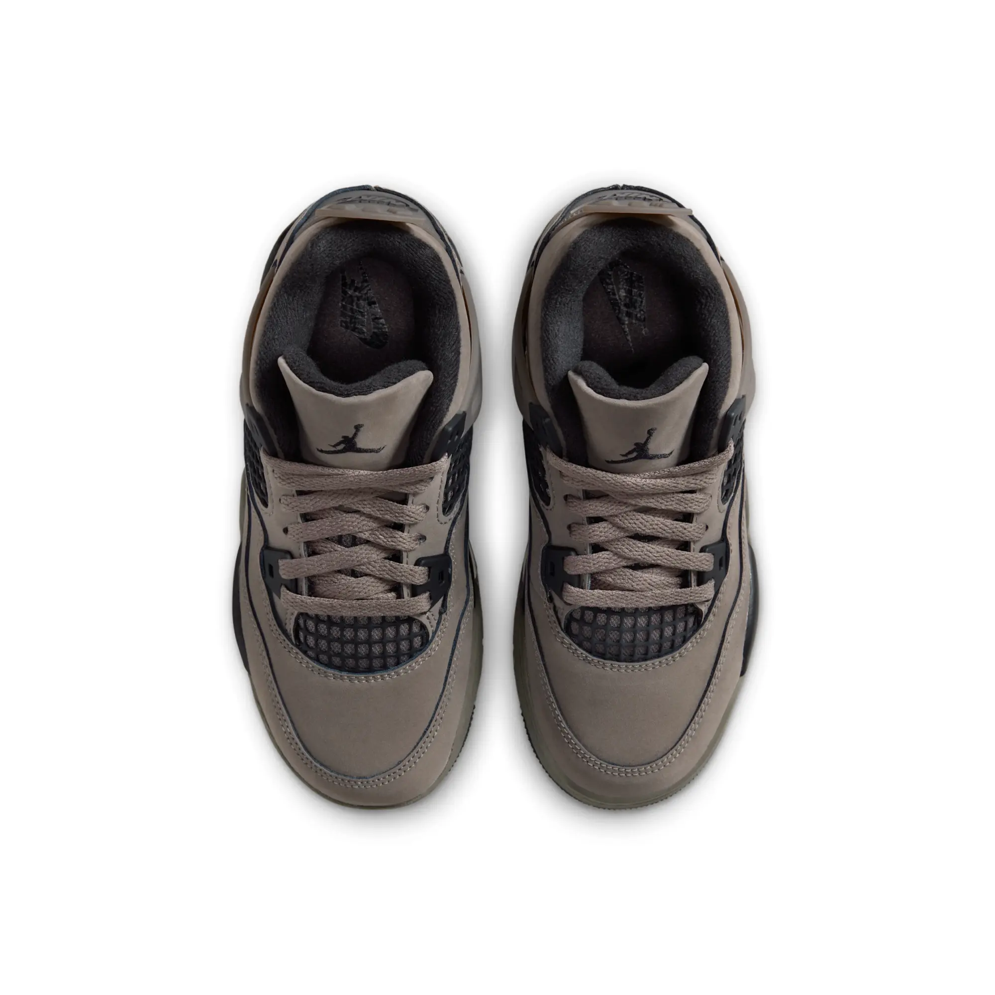 Nike Jordan 4 Retro 'Cave Stone and Black' Younger Kids' Shoes - Grey