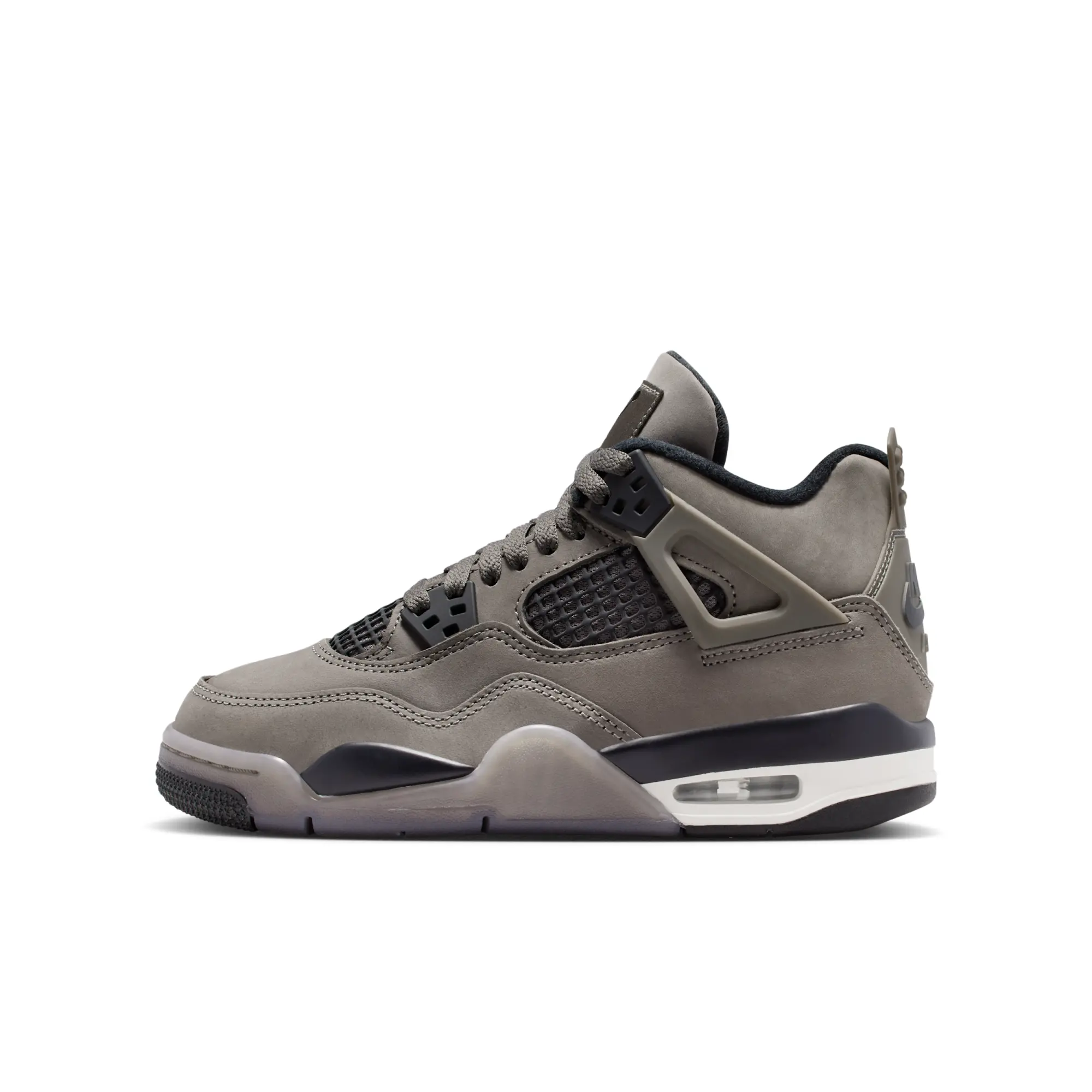 Nike Jordan Nike Air Jordan 4 Retro 'Cave Stone and Black' Older Kids' Shoes - Grey
