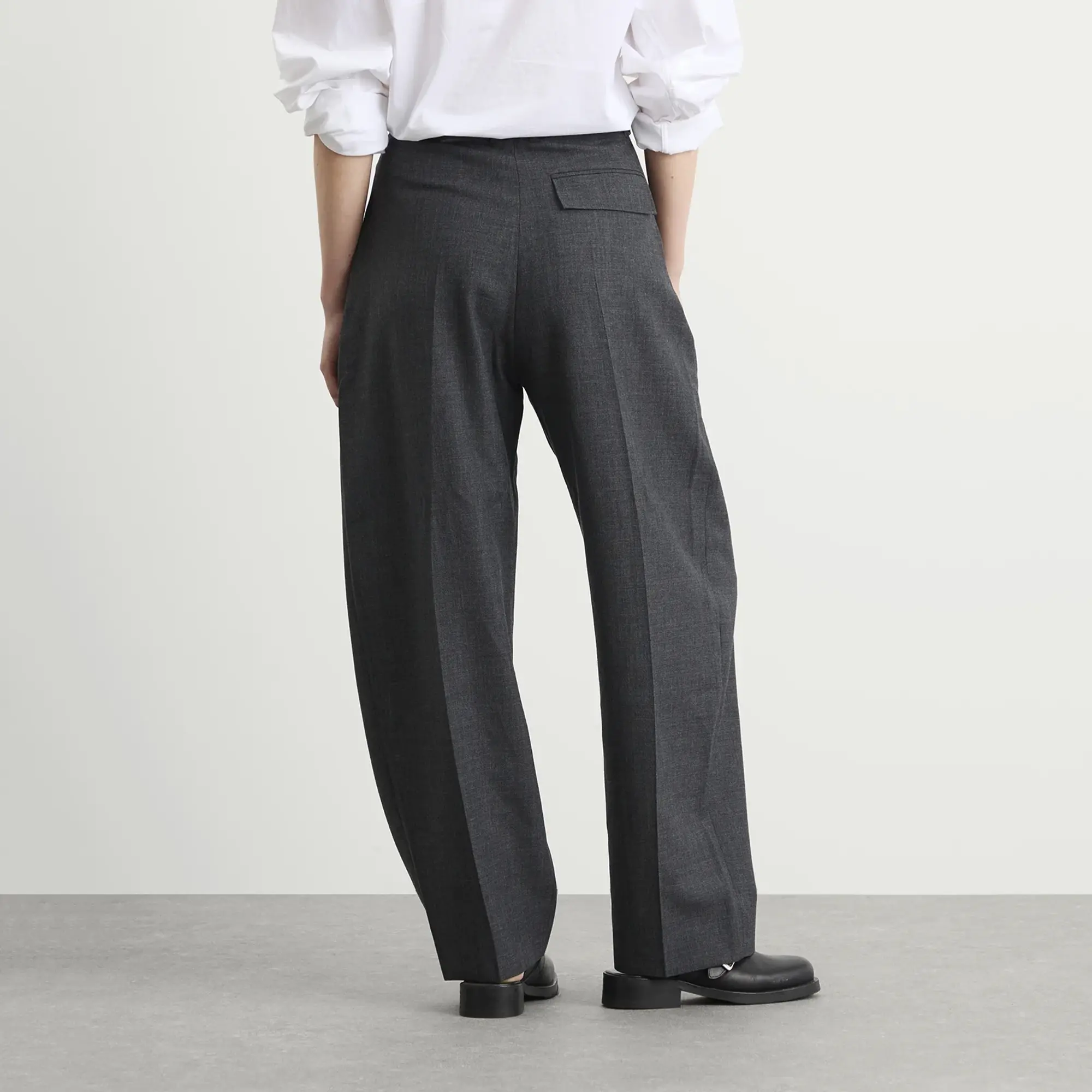 Studio Nicholson Women's Acuna Pleat Trouser Slate Melange