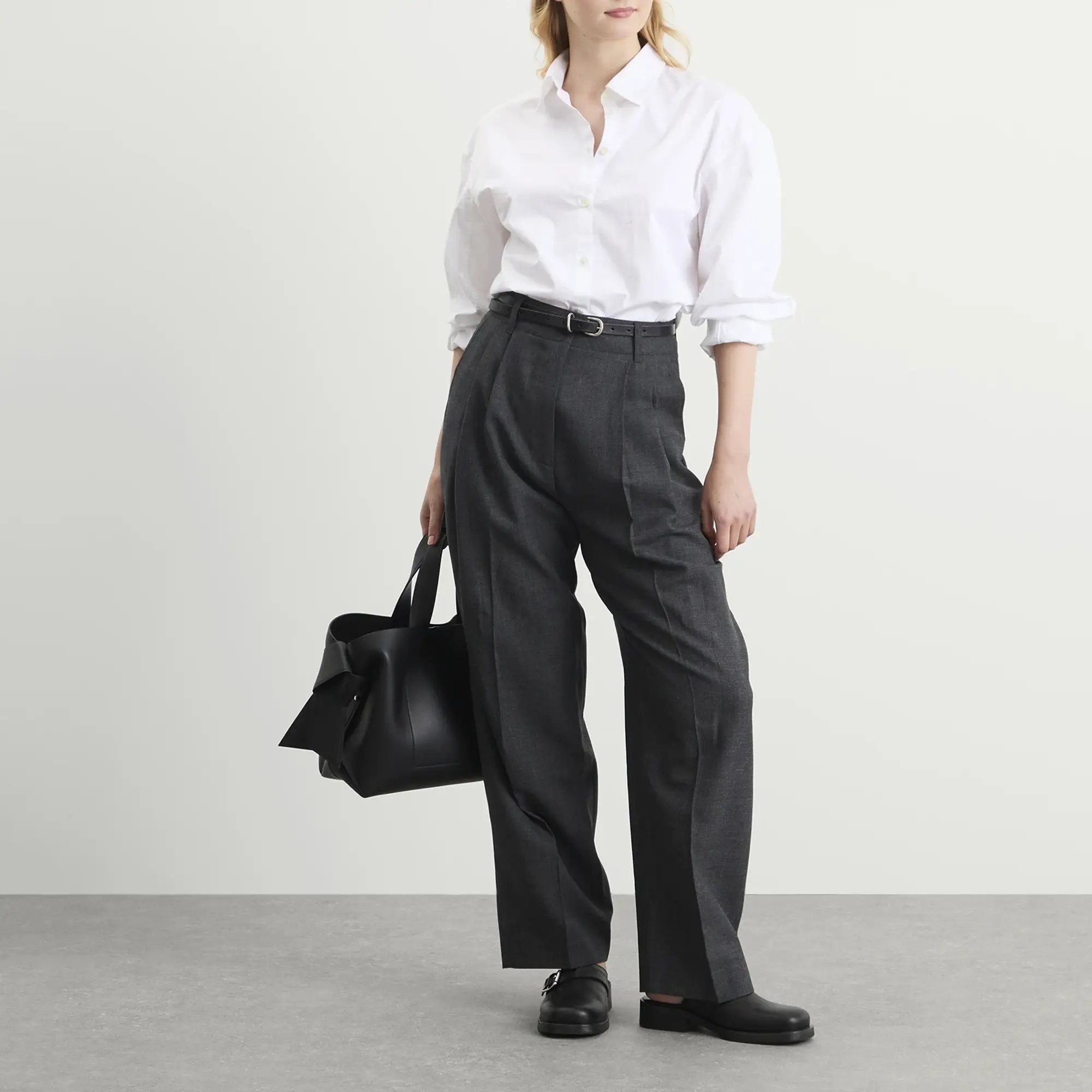 Studio Nicholson Women's Acuna Pleat Trouser Slate Melange