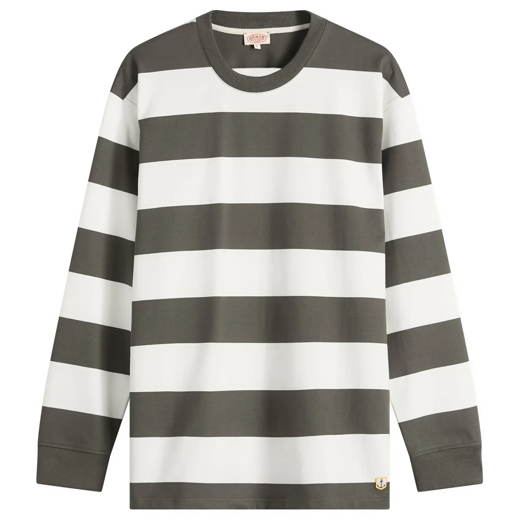 Armor-Lux Men's Long Sleeve Wide Stripe T-Shirt Chimera/Milk