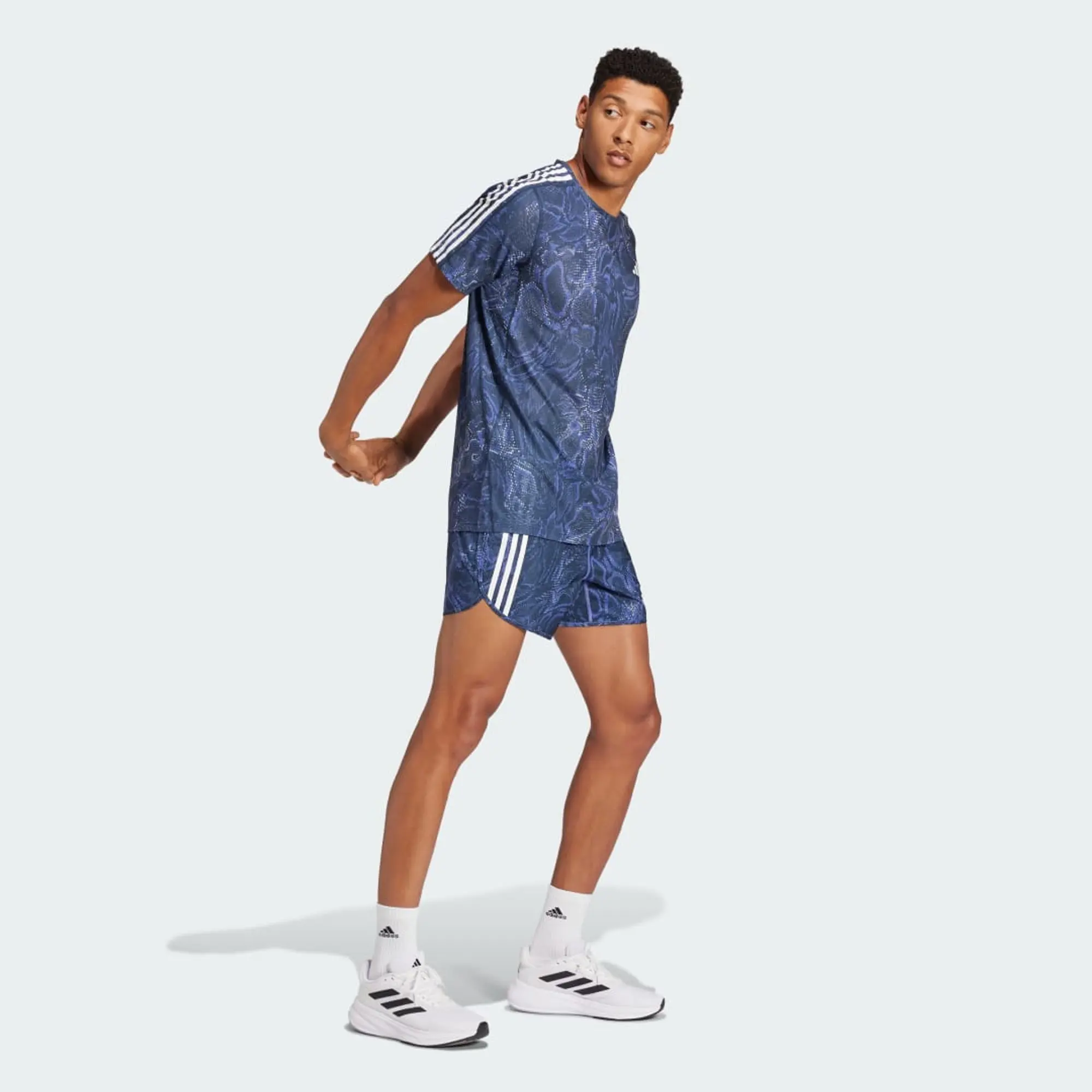 adidas Own the Run Excite Allover Print AEROREADY Shorts