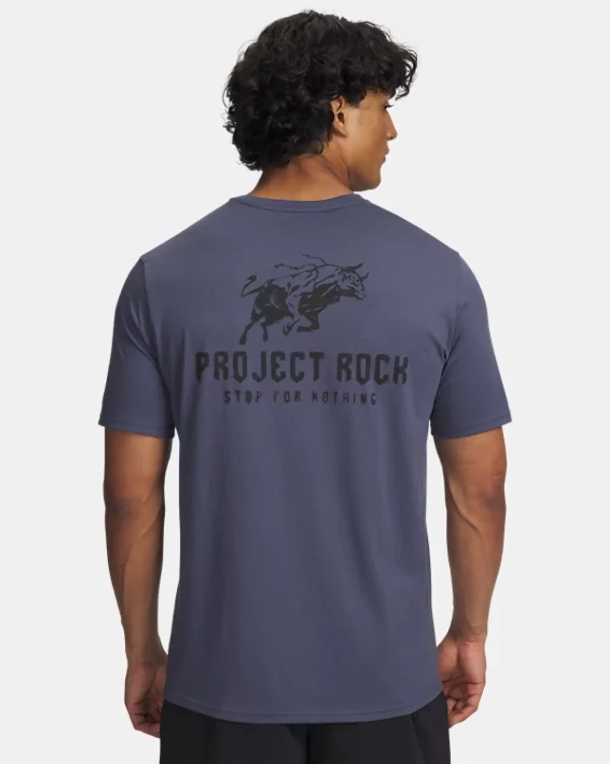 Project Rock Men's Short Sleeve Downpour Gray / Black L